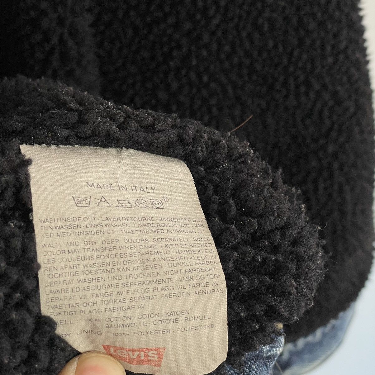 Levi's Hot Vintage 80’s Sherpa Levi’s denim cropped bomber jacket Size US L / EU 52-54 / 3 - 12 Thumbnail
