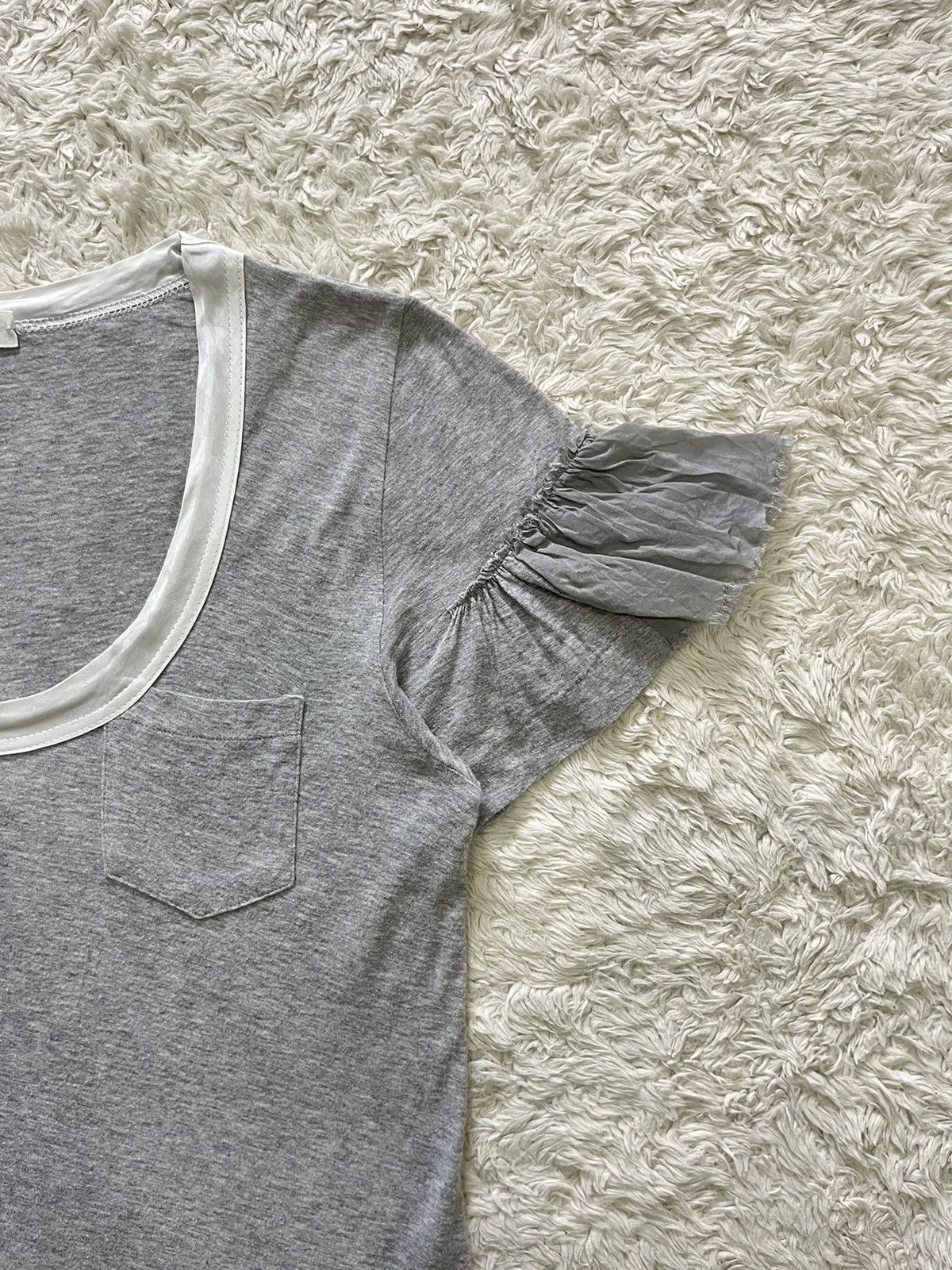 Sacai sacai luck sleeve switching gather pocket t-shirt Size XS / US 0-2 / IT 36-38 - 3 Thumbnail