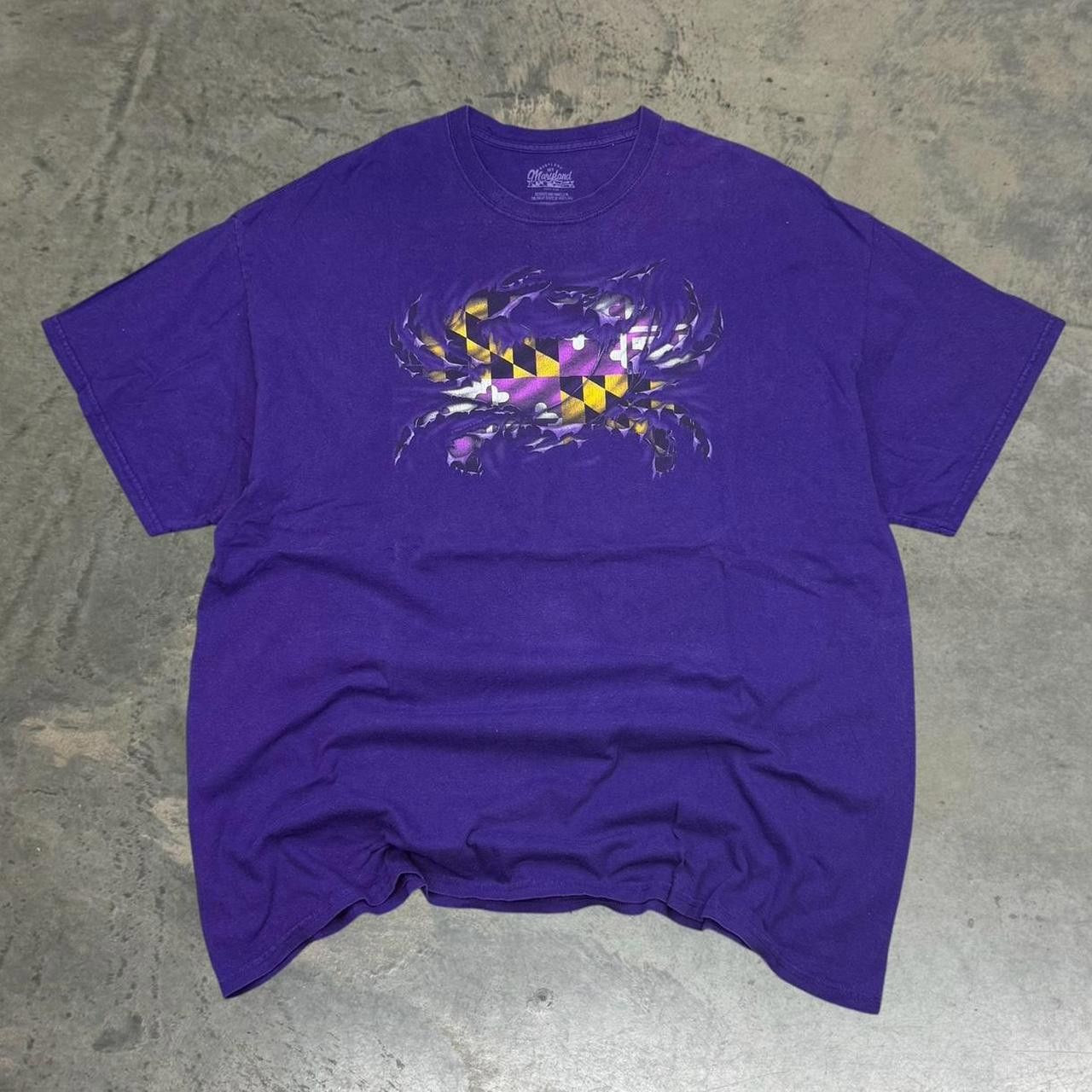 NFL × Vintage Vintage Y2K Baltimore Ravens Maryland Crab T-Shirt Size US XXL / EU 58 / 5 - 1 Thumbnail