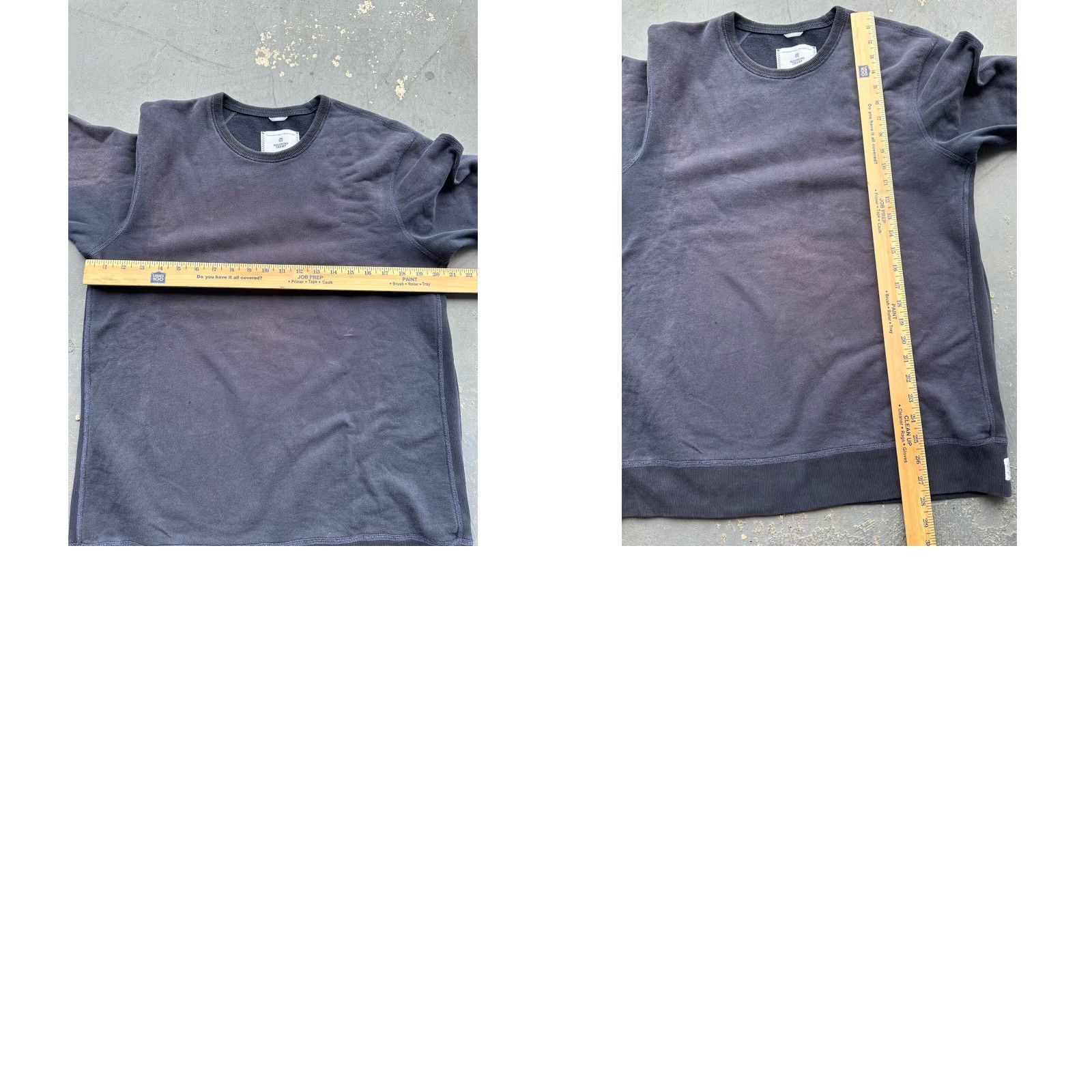 Reigning Champ Reigning Champ Sweatshirt Men L Slim Fit Navy Ribbed Side Panels Midweight Terry Pullover Size US L / EU 52-54 / 3 - 8 Thumbnail