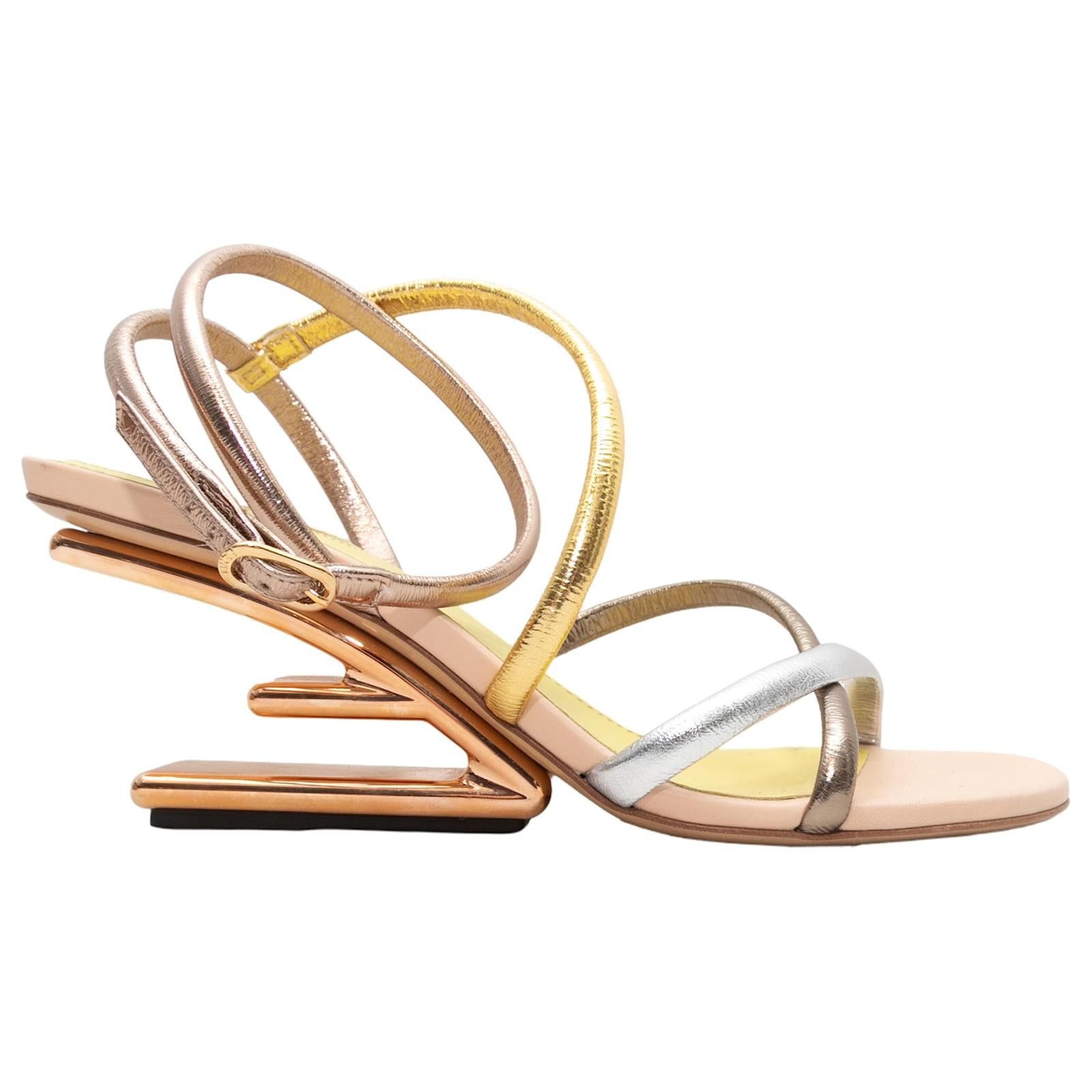Fendi o1loc1c0824 Sandal in Golden Size US 12 / IT 42 - 1 Thumbnail