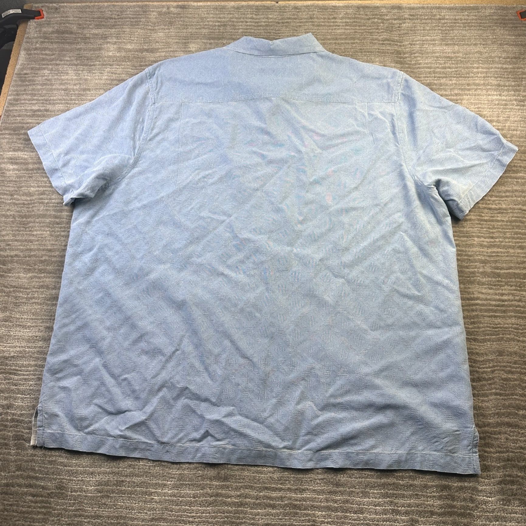 Tommy Bahama Tommy Bahama Shirt Mens 3XL Blue Silk Floral Camp Textured Size US XXL / EU 58 / 5 - 2 Thumbnail