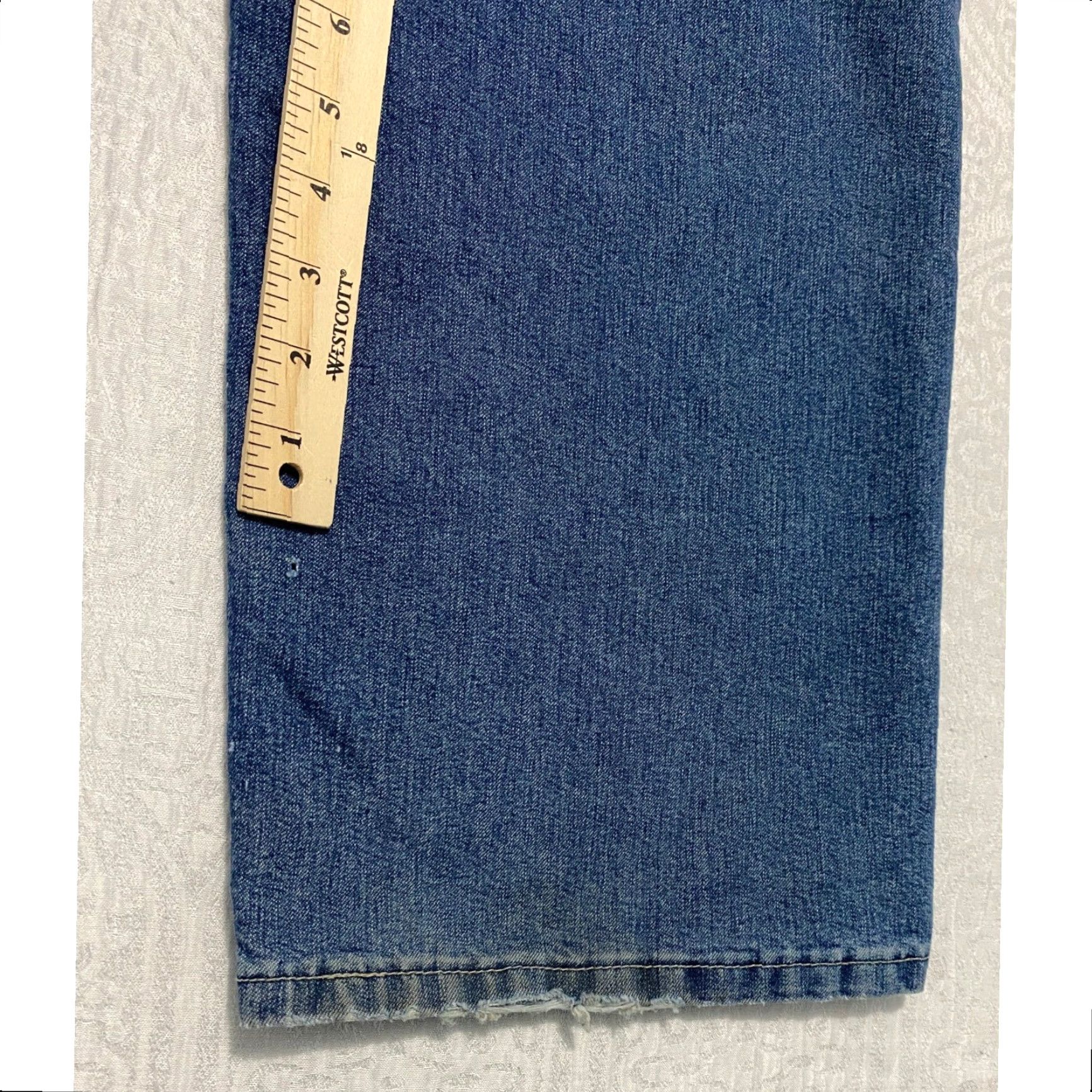 Lee Lee Carpenter Jeans Men 38x30 Denim Distressed Carpenter Workwear Blue Relaxed Straight Wide Leg Jeans Roundup Size US 38 / EU 54 - 3 Thumbnail