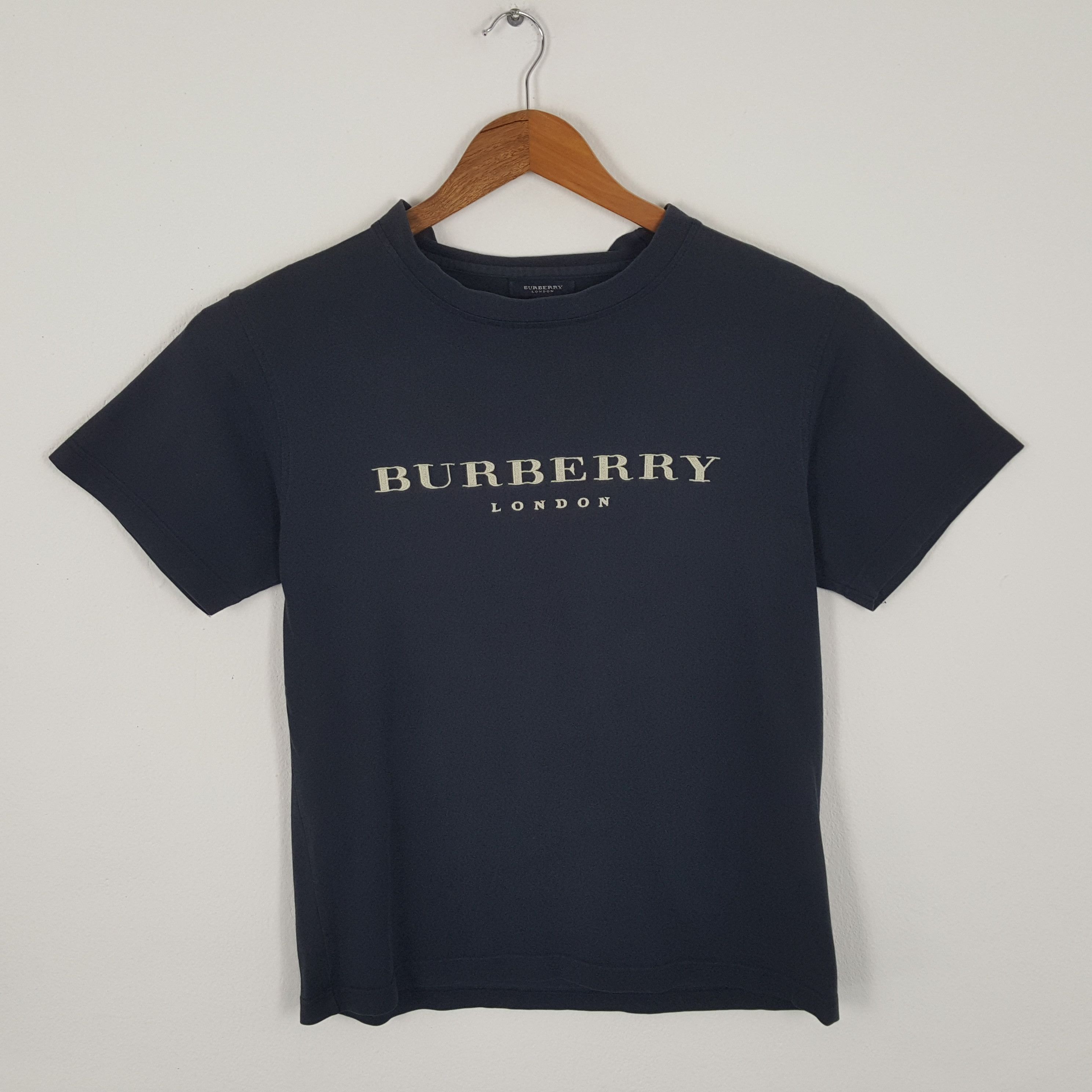 Vintage BURBERRY LONDON Embroidery Design Distressed T-Shirt