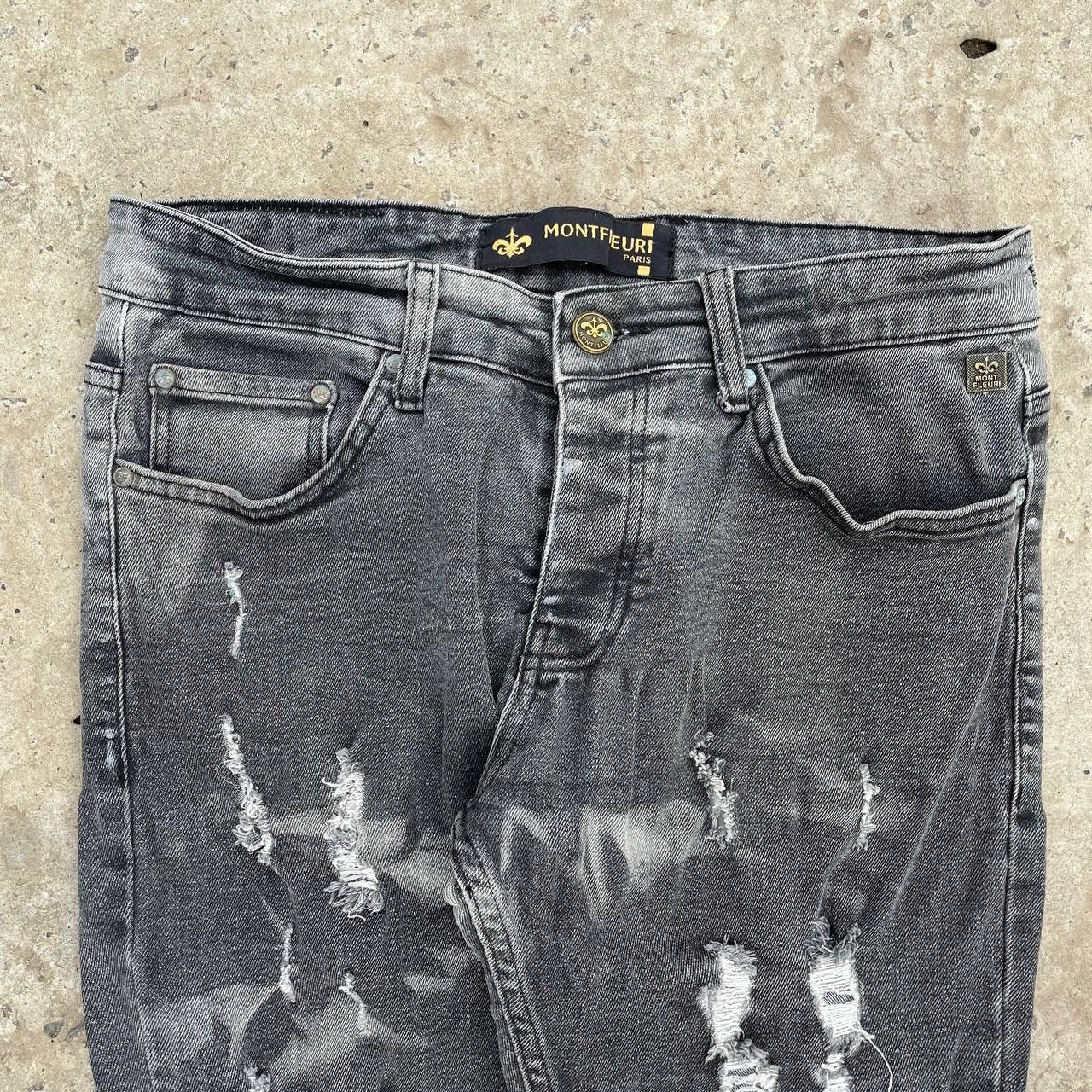 Jean Vintage Japanese Style Man’s Skinny Jeans MontFleuri Y2K Size US 29 - 7 Thumbnail