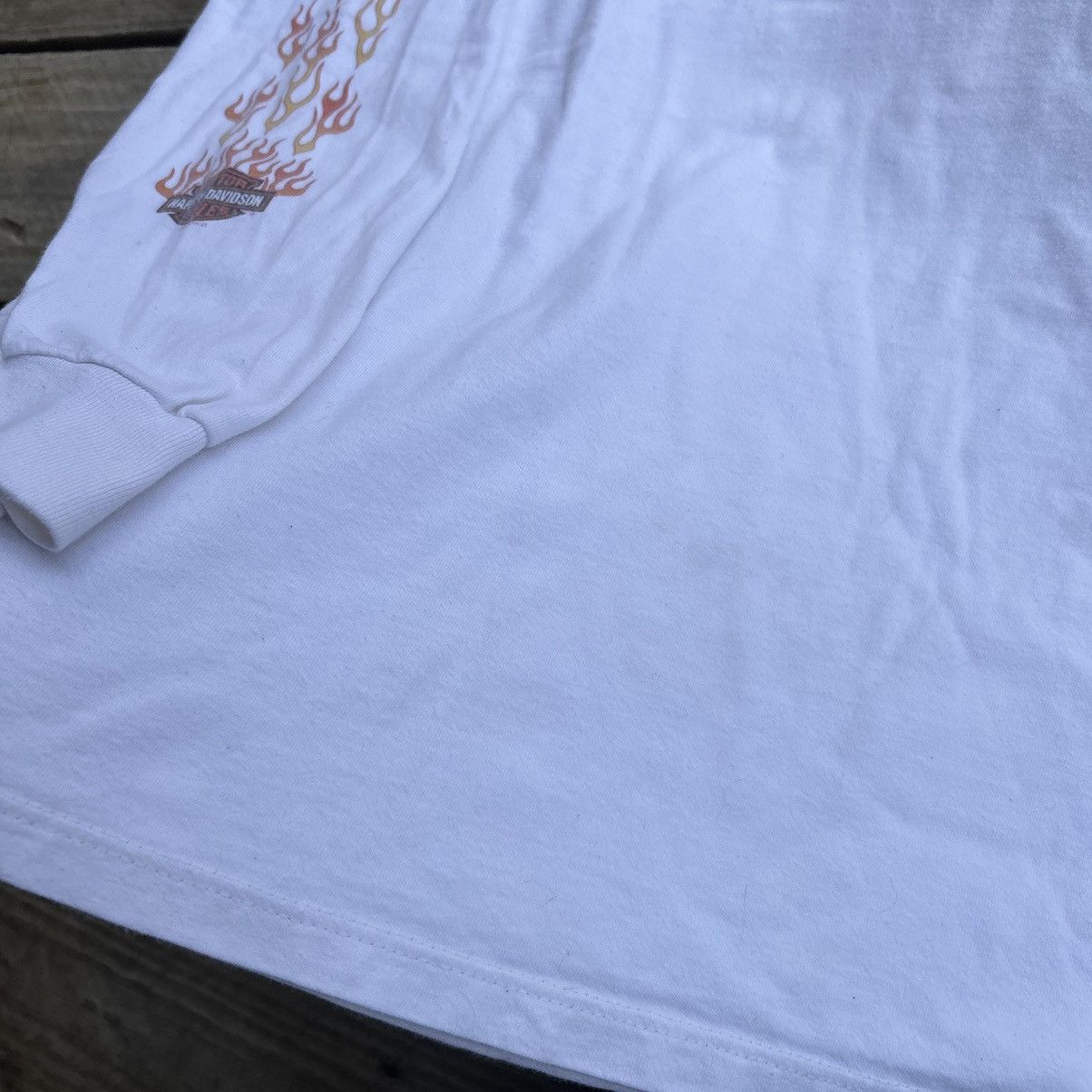 Harley Davidson Vintage 2000 Harley Davidson Flames Long Sleeve T Shirt Size US L / EU 52-54 / 3 - 8 Thumbnail