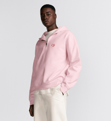 Dior o1w1db10625 CD Heart Relaxed-Fit Hoodie in Pink Size US L / EU 52-54 / 3 - 5 Thumbnail