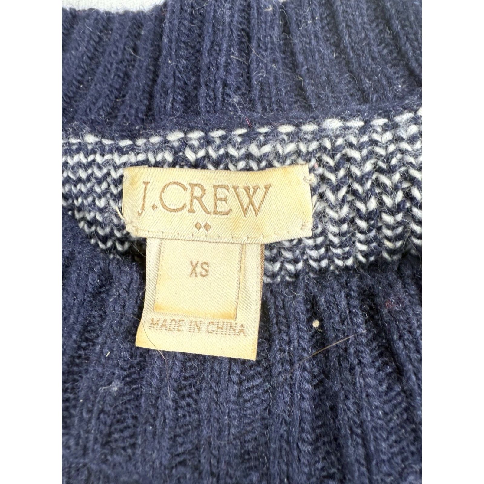 J.Crew J.CREW Intarsia Ski Scene Sweater Womens XS Blue Wool Knit Pullover Winter Cabin Fall Winter Spruce Up Size XS / US 0-2 / IT 36-38 - 2 Thumbnail