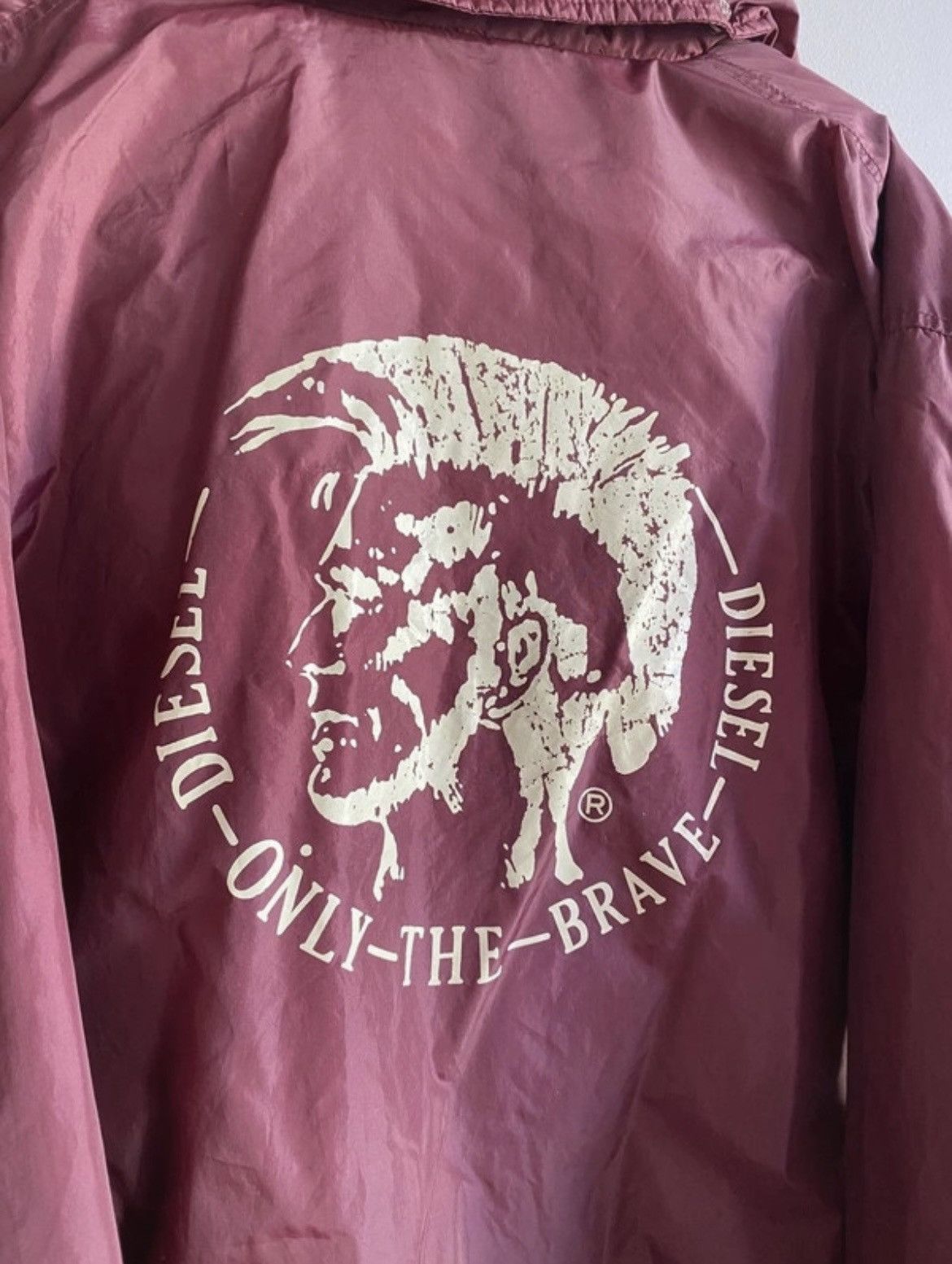 Diesel × Vintage Vintage Diesel Burgundy Coach Jacket Size US L / EU 52-54 / 3 - 3 Thumbnail