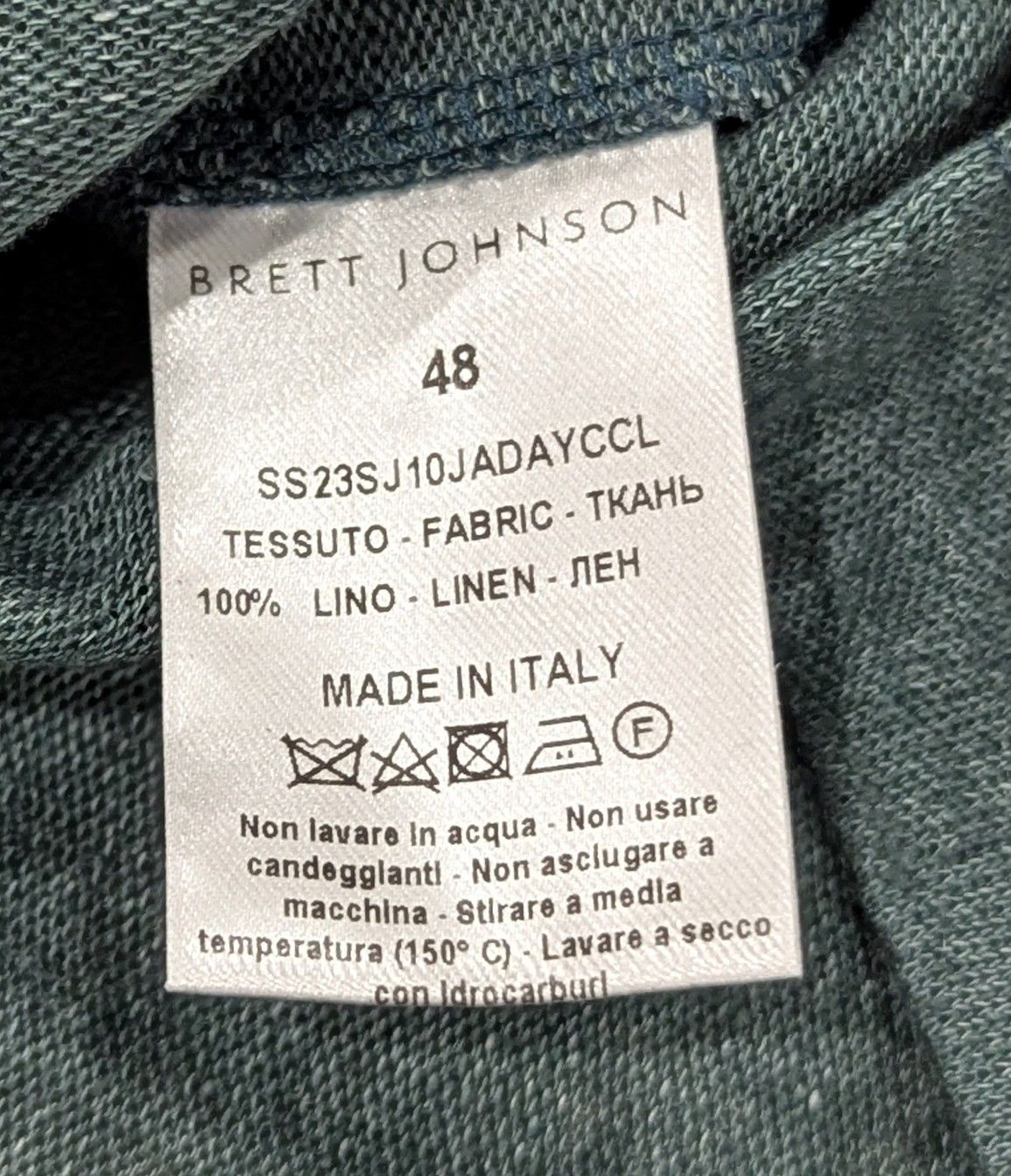 Other Brett Johnson Linen Polo Shirt Club Green 48 US 38 Size US M / EU 48-50 / 2 - 5 Thumbnail