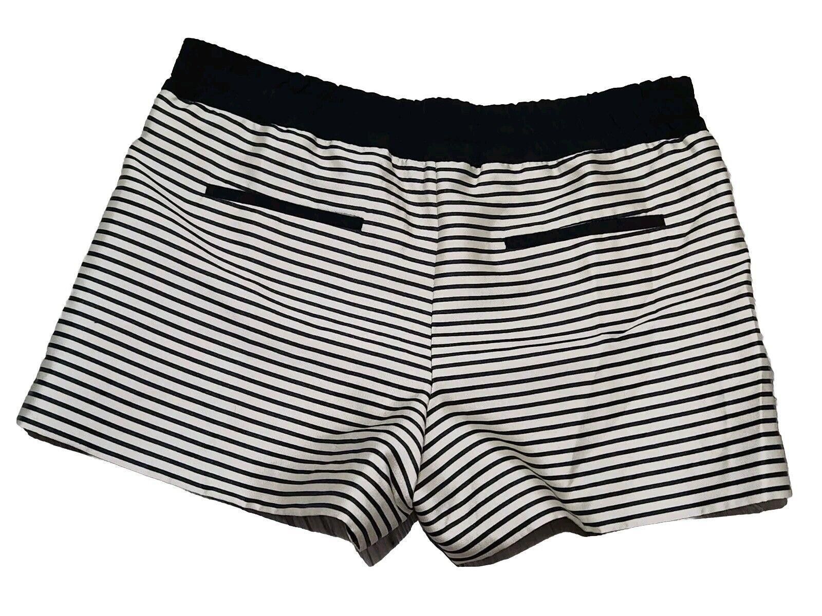 Ann Taylor Ann Taylor Loft Shorts Size 6 Tan Black Striped Metallic Size 28" / US 6 / IT 42 - 2 Thumbnail
