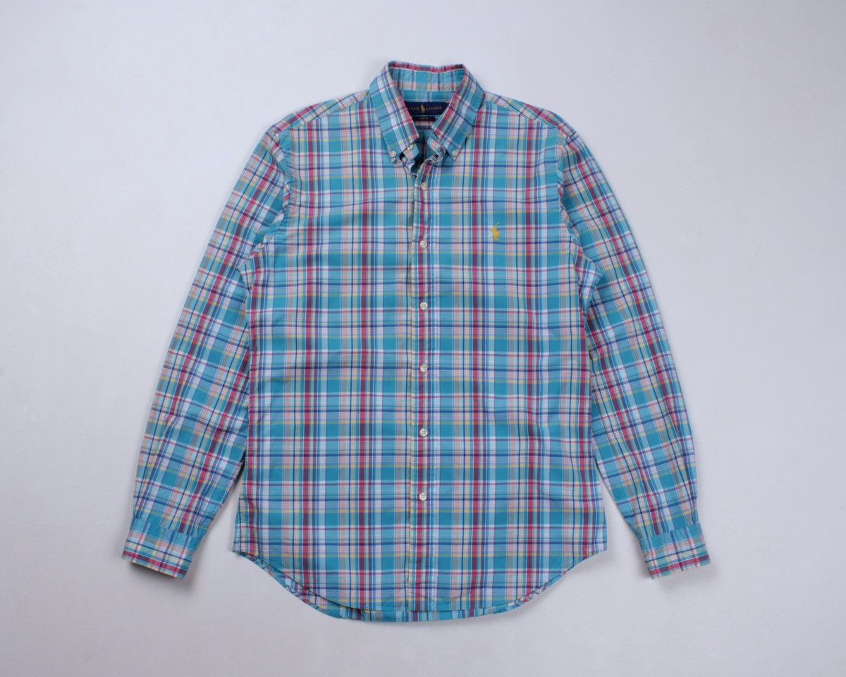 Polo Ralph Lauren × Ralph Lauren RALPH LAUREN Multicolor Plaid Button Long Sleeve Slim Shirt Size US M / EU 48-50 / 2 - 7 Thumbnail