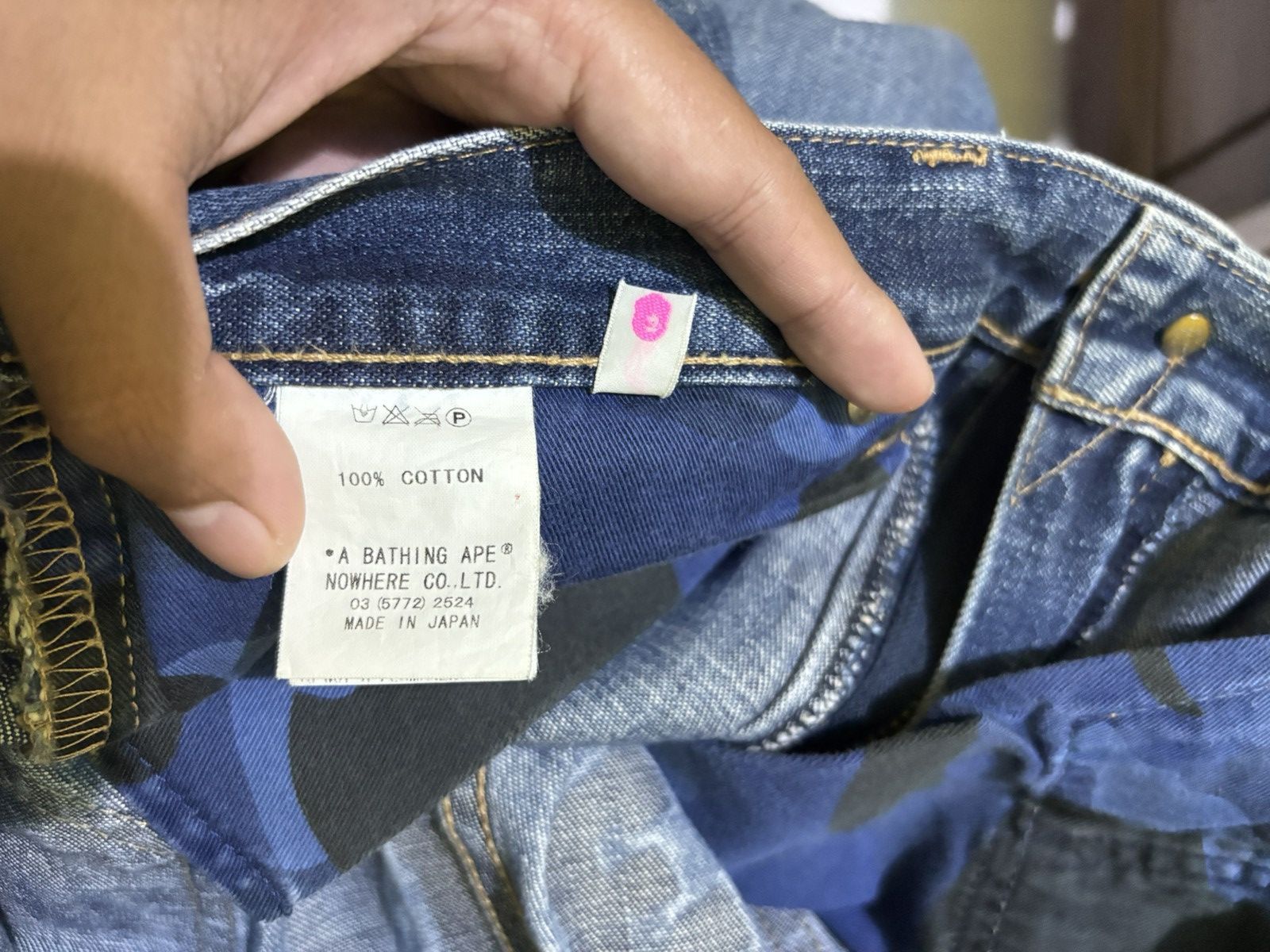 Bape ❌LAST DROP❌Vintage og bape japan denim arc logo pants Size US 32 / EU 48 - 8 Thumbnail