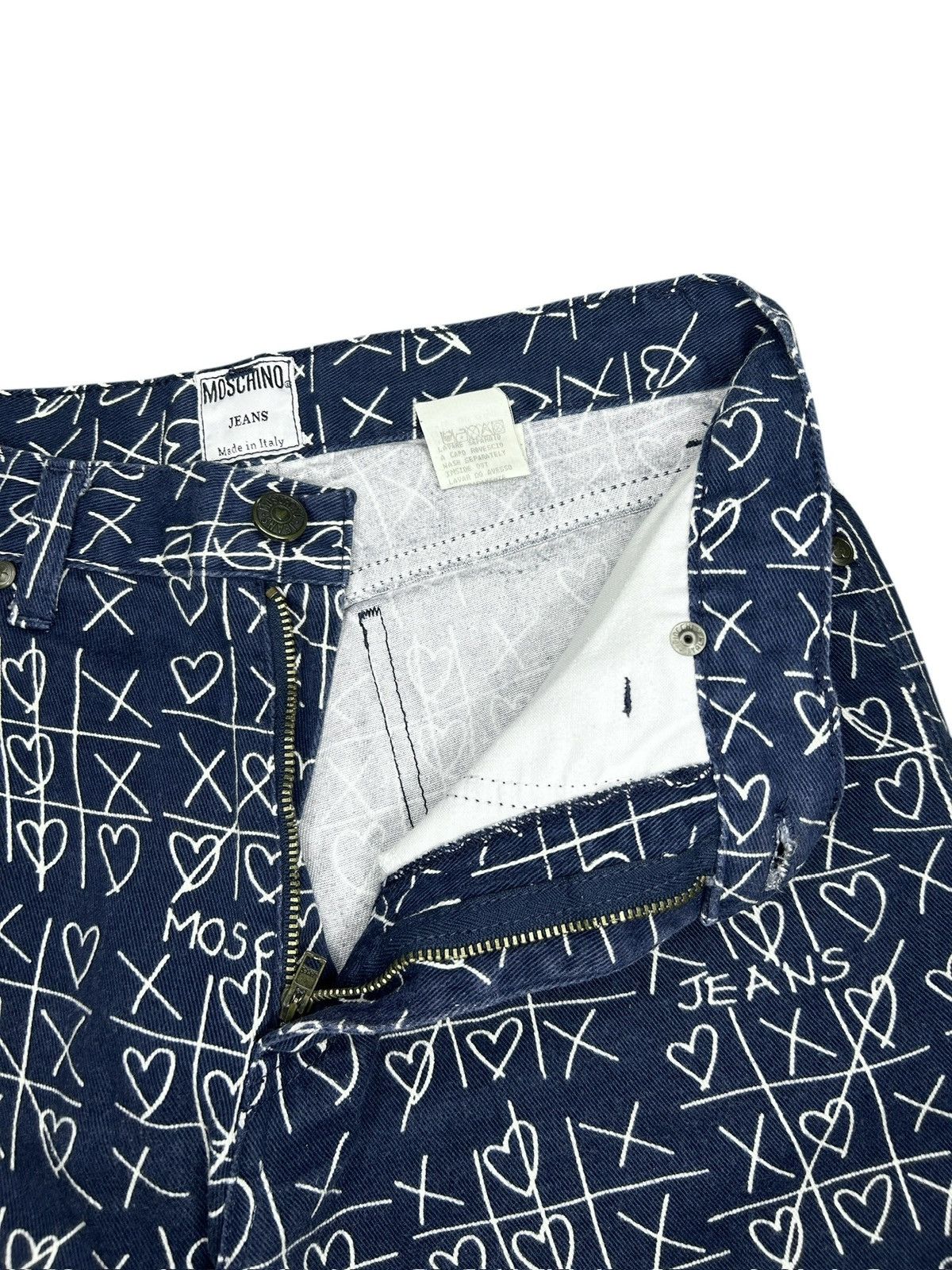 Moschino 90s Tic Tac Toe Trousers Size 27" / US 4 / IT 40 - 5 Thumbnail
