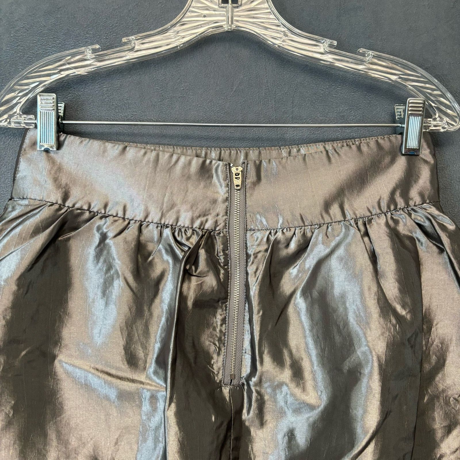Bebe 2B BeBe Metallic Skirt Womens Medium Flouncy Mini Fairy Size 29" - 4 Thumbnail