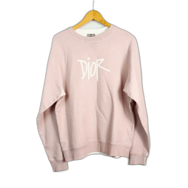 Dior Dior Pink Logo Sweatshirt in Size M-yf Size US M / EU 48-50 / 2 - 1 Thumbnail