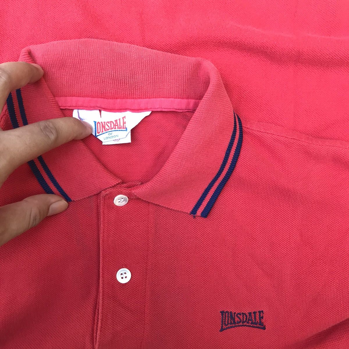 Lonsdale × Other UK classic Lonsdale Poloshirt Red black twin tipped colorway Size US M / EU 48-50 / 2 - 3 Thumbnail