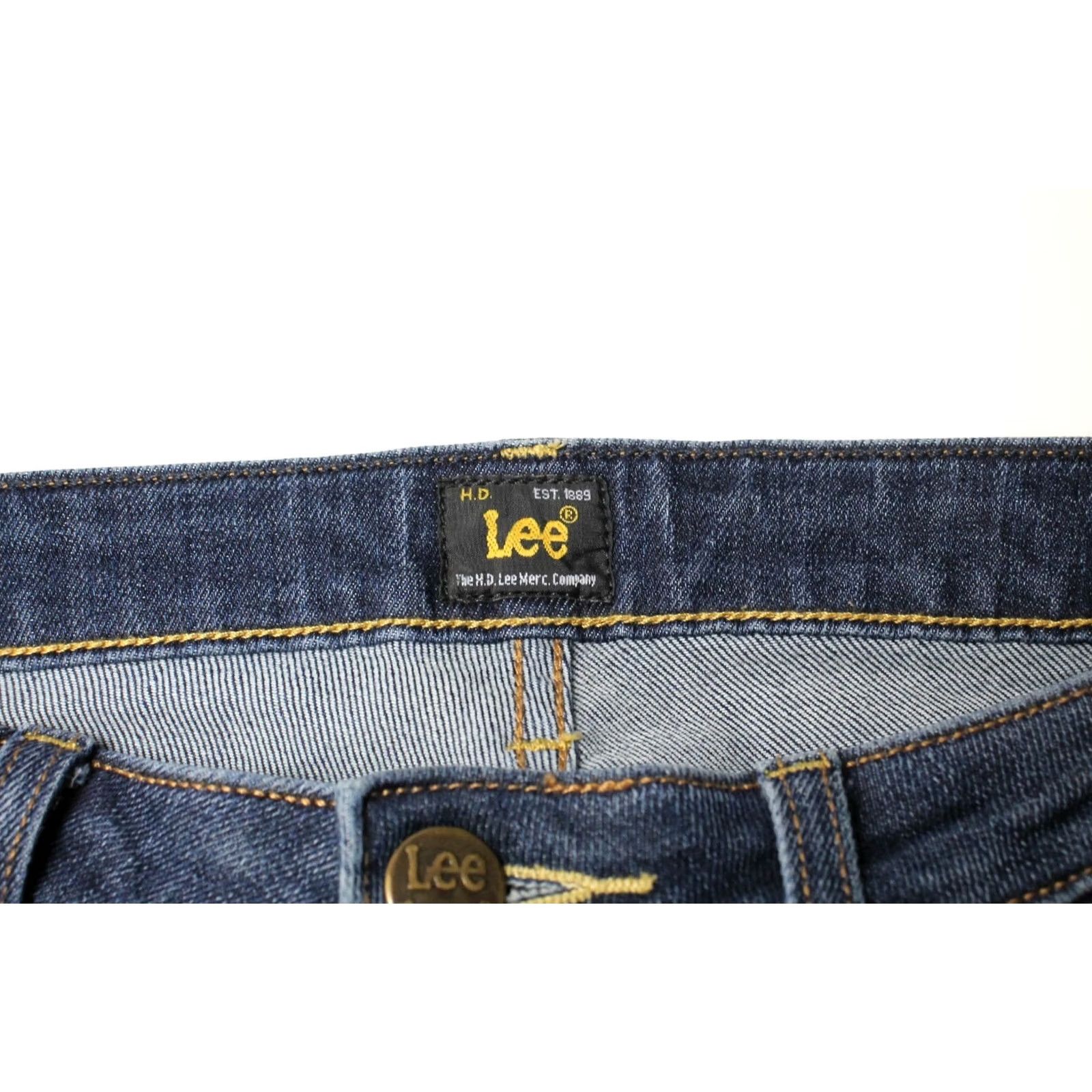 Lee Lee Malone Jeans Men's W31/L32 Slim Fit Blue Faded Whiskers Stretch Zip Fly Size US 31 - 6 Thumbnail