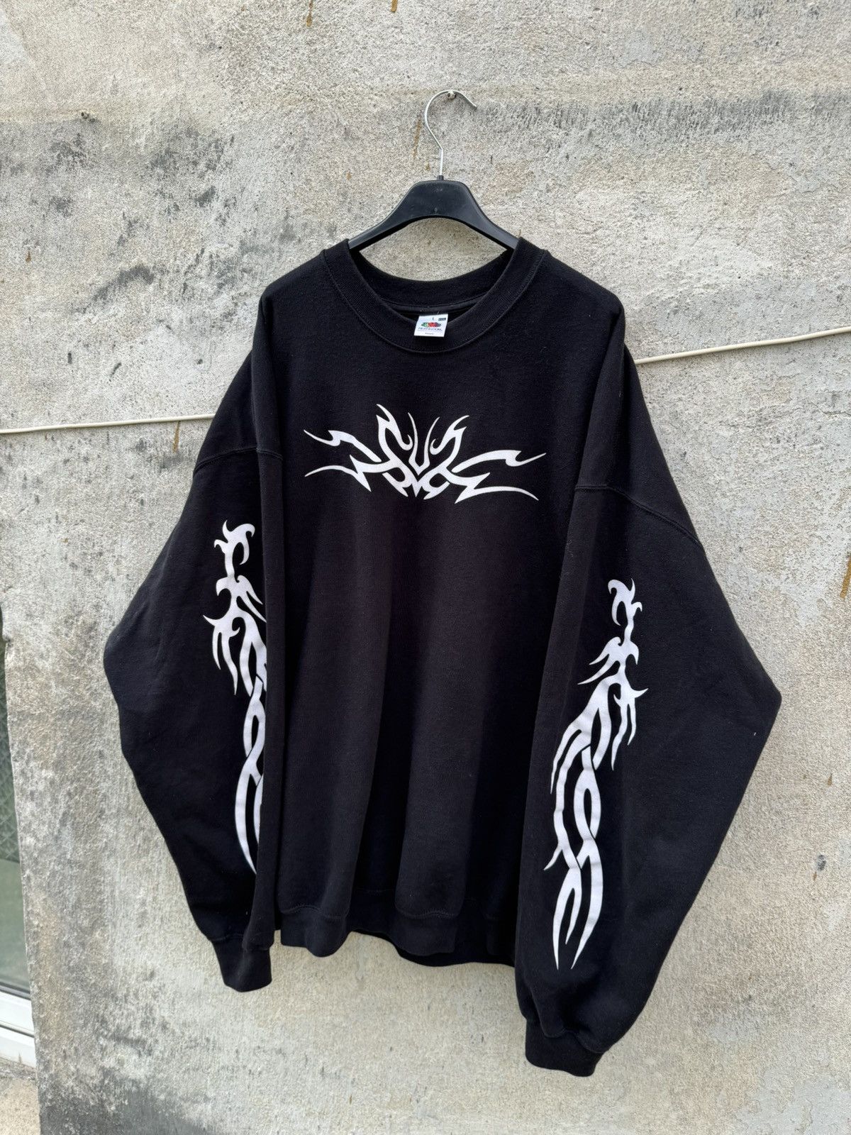 Rap Tees Vintage Tribal Sweatshirt Black Boxy Oversized Affliction Size US XXL / EU 58 / 5 - 4 Thumbnail