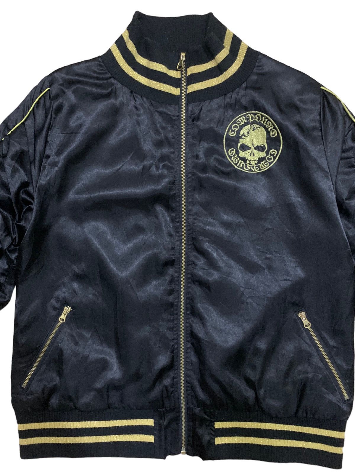 If Six Was Nine × Japanese Brand × Le Grande Bleu (L.G.B.) Vintage Japanese Satisfy One’s Skulls Punk Jacket Size US L / EU 52-54 / 3 - 5 Thumbnail