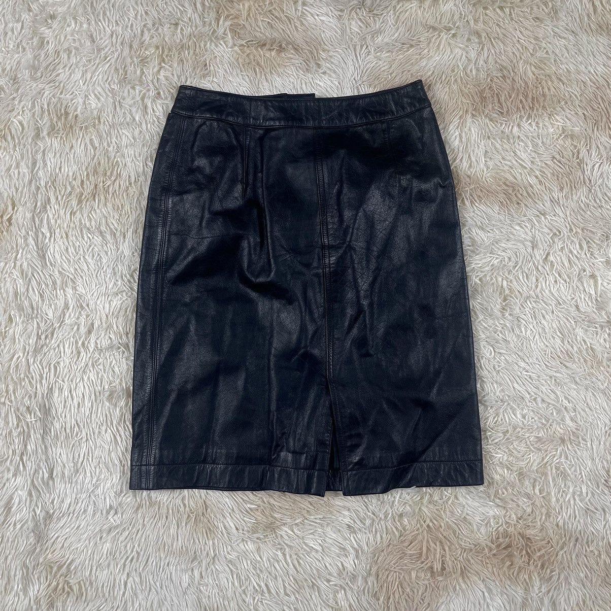 Yohji Yamamoto INED - Yohji Yamamoto Leather Skirt Size 26" / US 2 / IT 38 - 3 Thumbnail