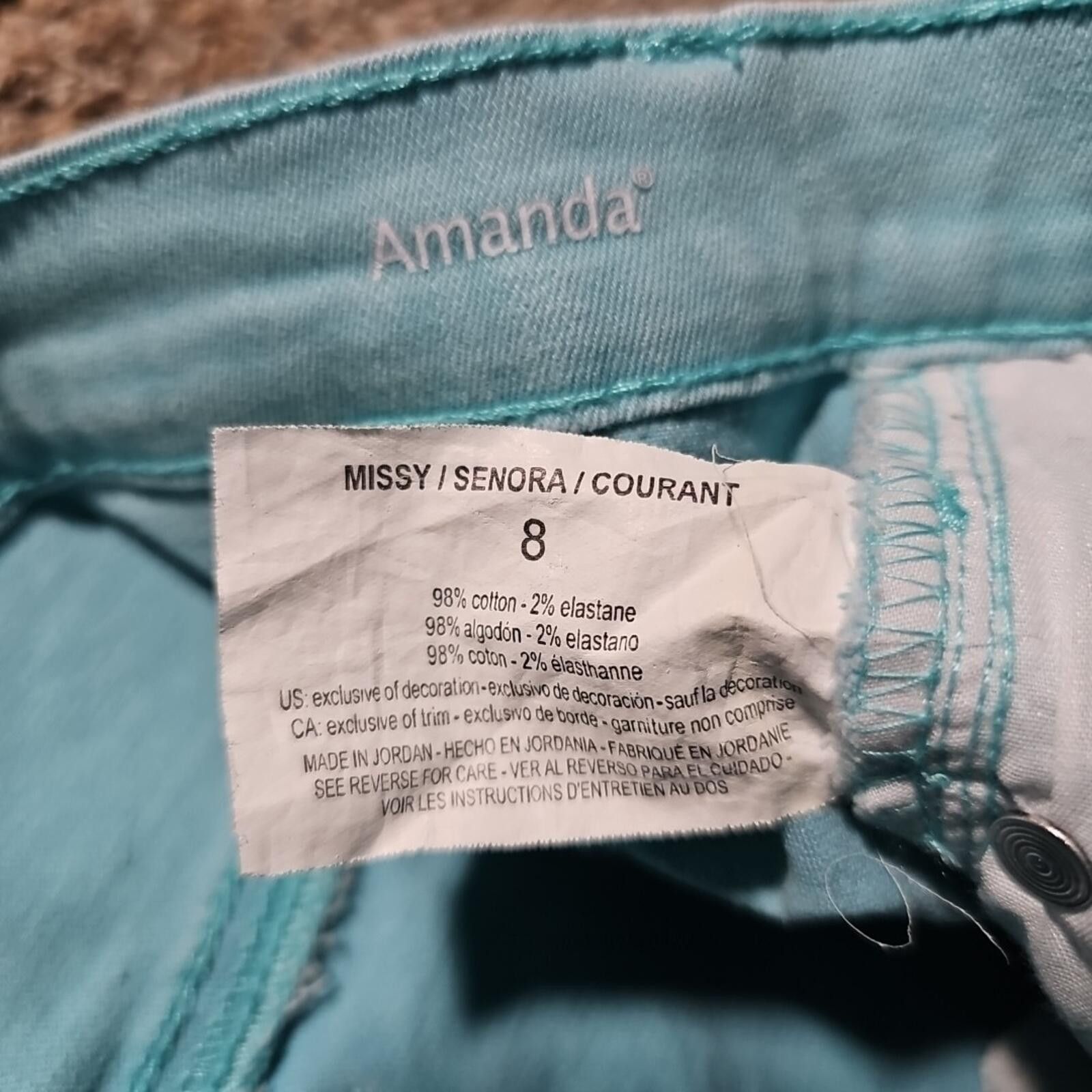 Other Gloria Vanderbilt All Around Slimming Amanda Blue Capris Sz8 Size 30" / US 8 / IT 44 - 4 Thumbnail
