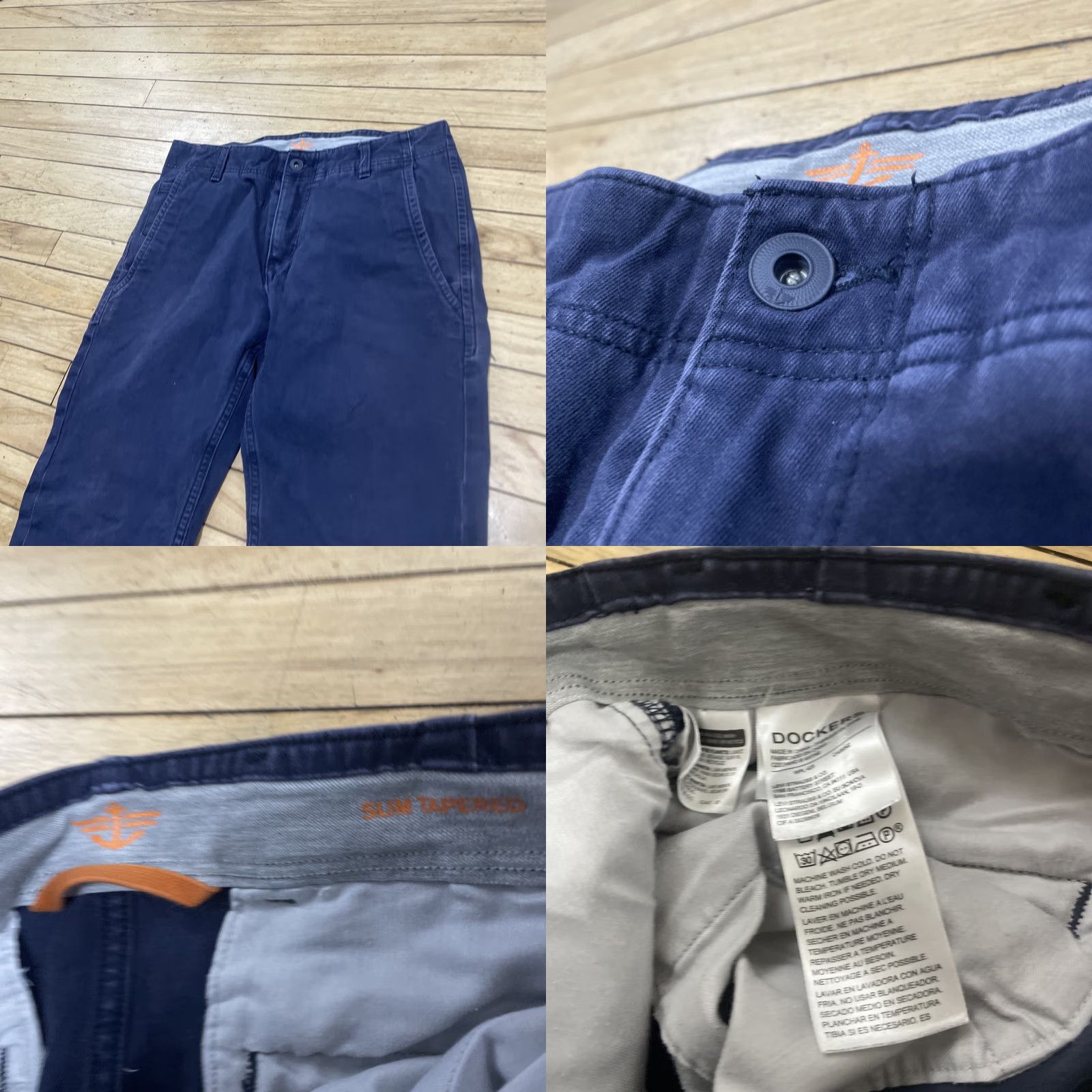 Dockers DOCKERS D1 Slim Tapered Pants Men 30x30 Blue Workwear Performance Twill Chino Slim 30x29 Navy Blue Mens Size US 30 / EU 46 - 11 Thumbnail