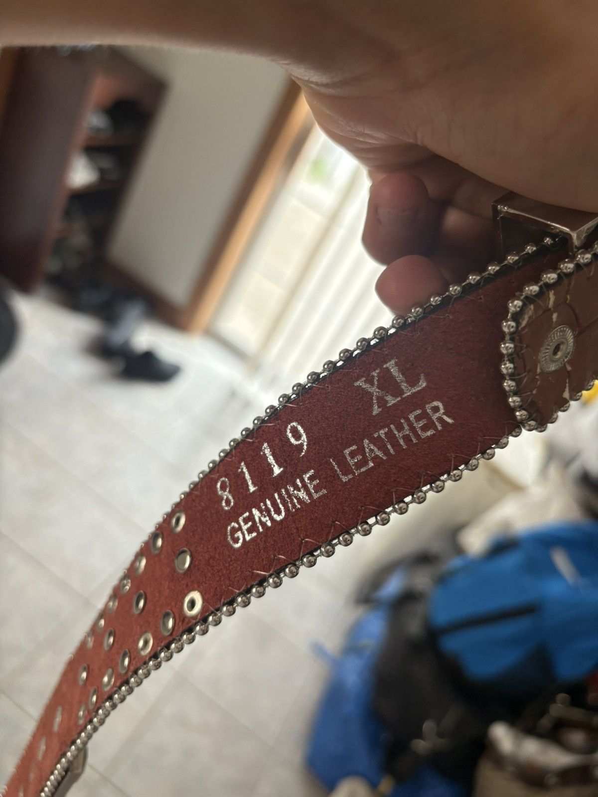 Other Y2K WESTERN RHINESTONE LEATHER BELT XL Size ONE SIZE - 2 Thumbnail