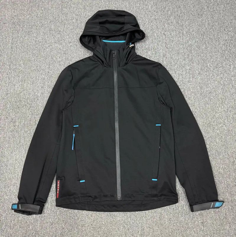 Prada Prada Black Polyester Men's Jacket with Hood Size US XS / EU 42 / 0 - 1 Thumbnail