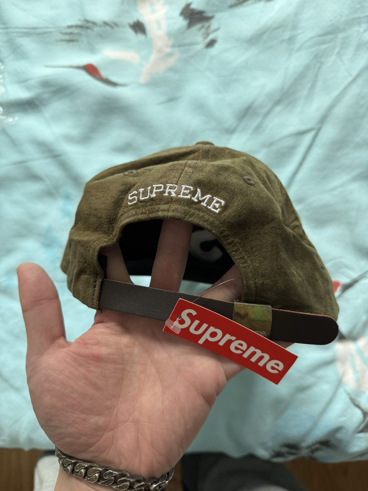 Supreme Supreme suede S logo 6-panel hat green Size ONE SIZE - 2 Thumbnail