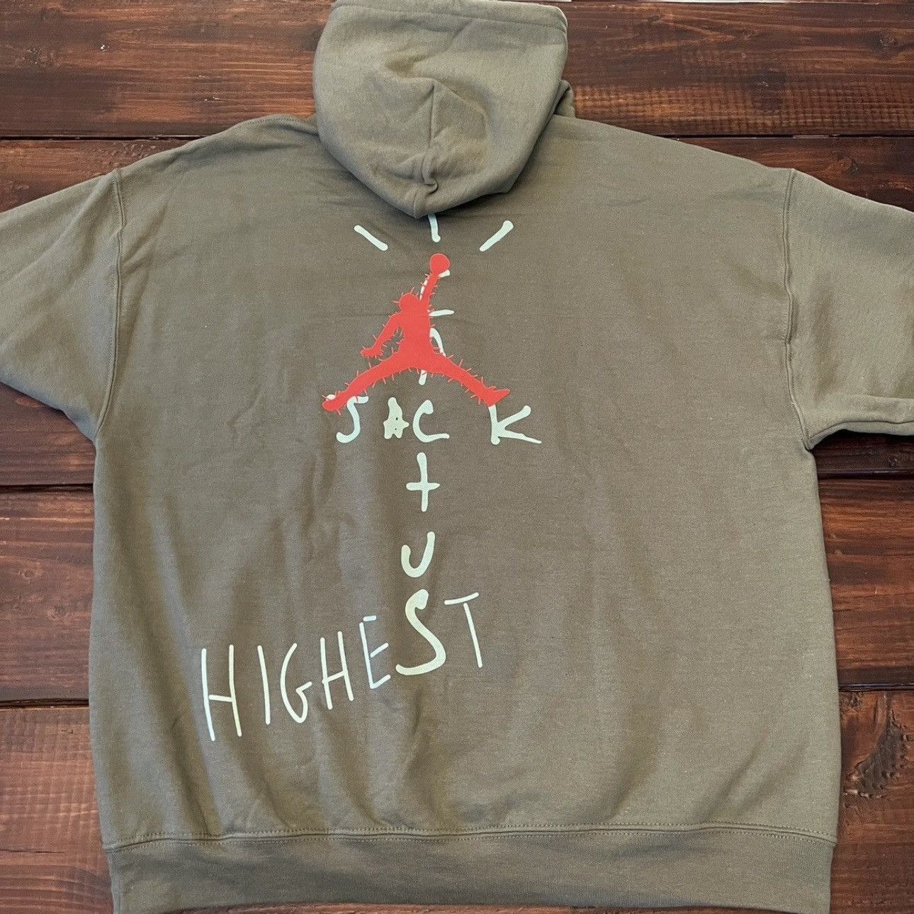 Travis Scott Travis Scott Air Jordan Cactus Jack Highest Olive Hoodie Size US M / EU 48-50 / 2 - 3 Thumbnail