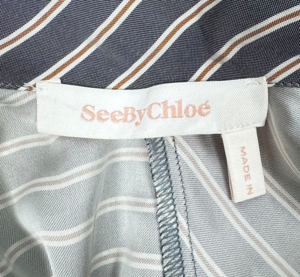 See by Chloe See by Chloe Striped Ascot Tie Blouse Viscose size 42 Size M / US 6-8 / IT 42-44 - 10 Thumbnail