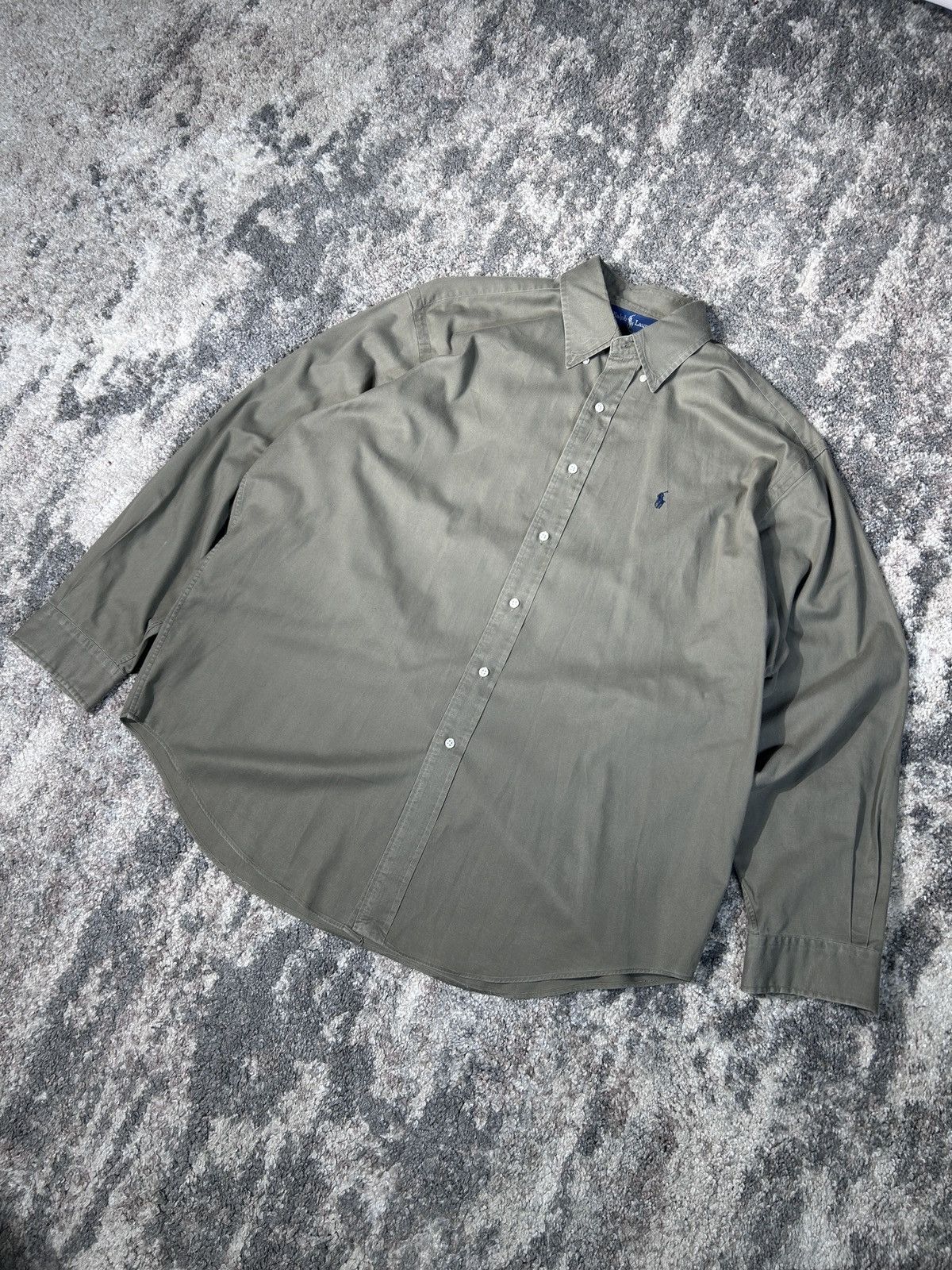 Polo Ralph Lauren × Vintage Vintage Polo Ralph Lauren Khaki Shirt XL Size US XL / EU 56 / 4 - 2 Thumbnail
