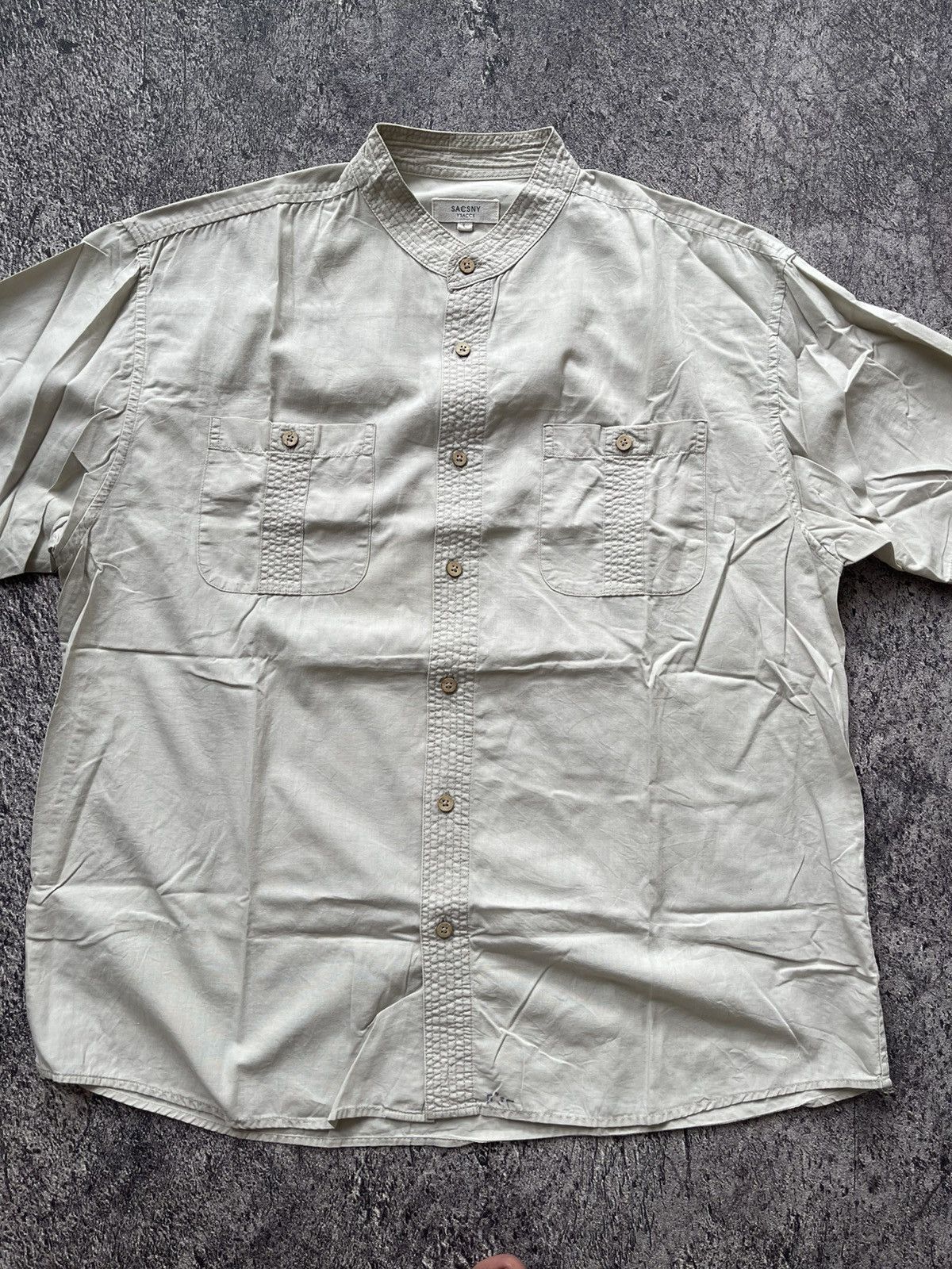 Yohji Yamamoto Y’SACSNY YOHJI YAMAMOTO COLLAR SHANGHAI SHIRT Size US L / EU 52-54 / 3 - 3 Thumbnail