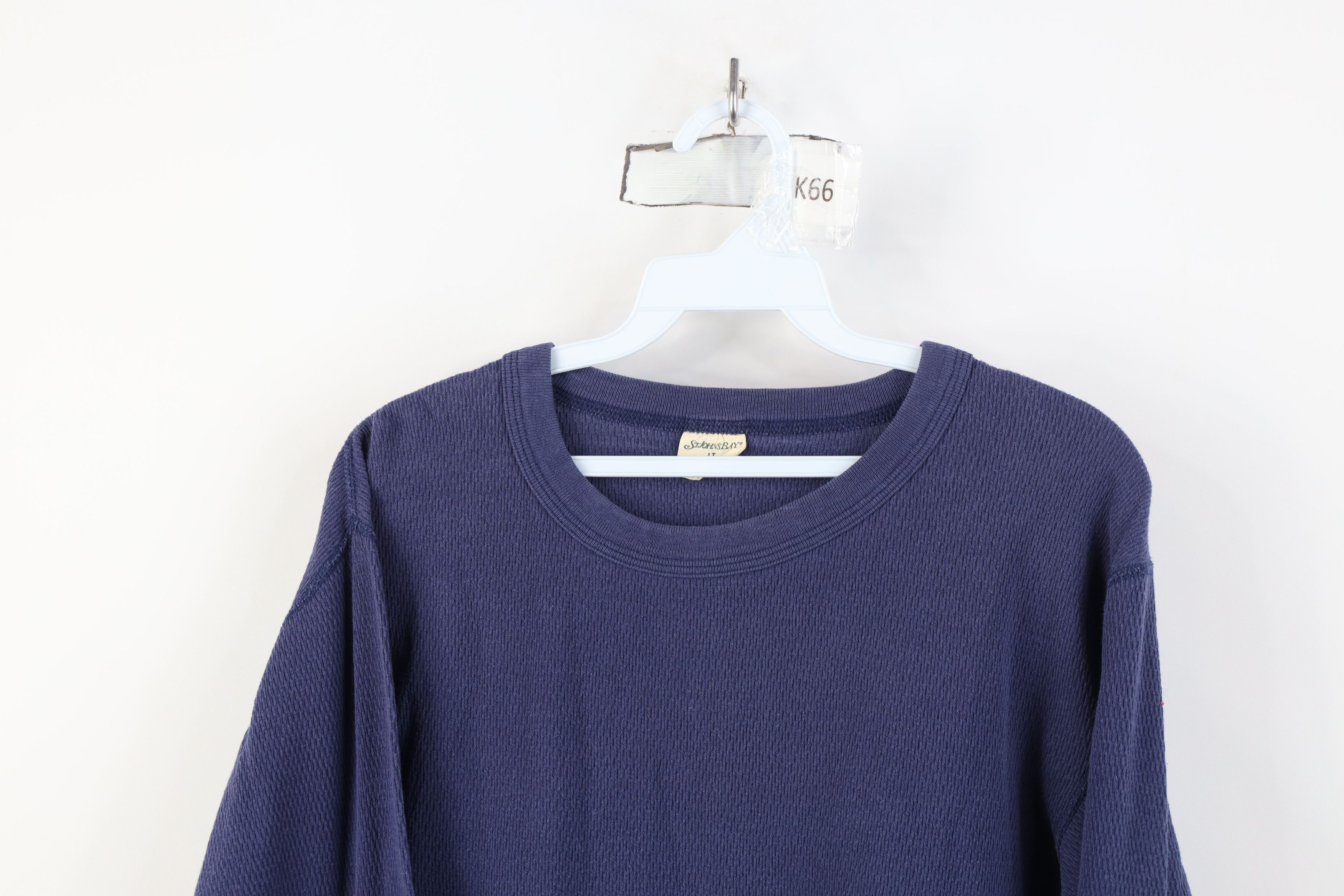 Vintage Vintage 70s Streetwear Waffle Knit Long Sleeve T-Shirt USA Size US L / EU 52-54 / 3 - 2 Thumbnail