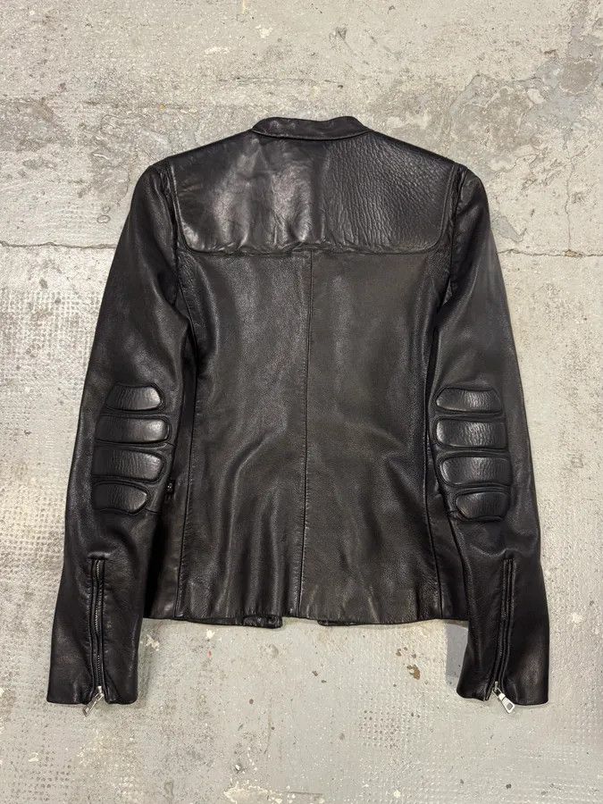 Prada FW1999 Prada Biker Padded Black Leather Jacket Size S / US 4 / IT 40 - 4 Thumbnail