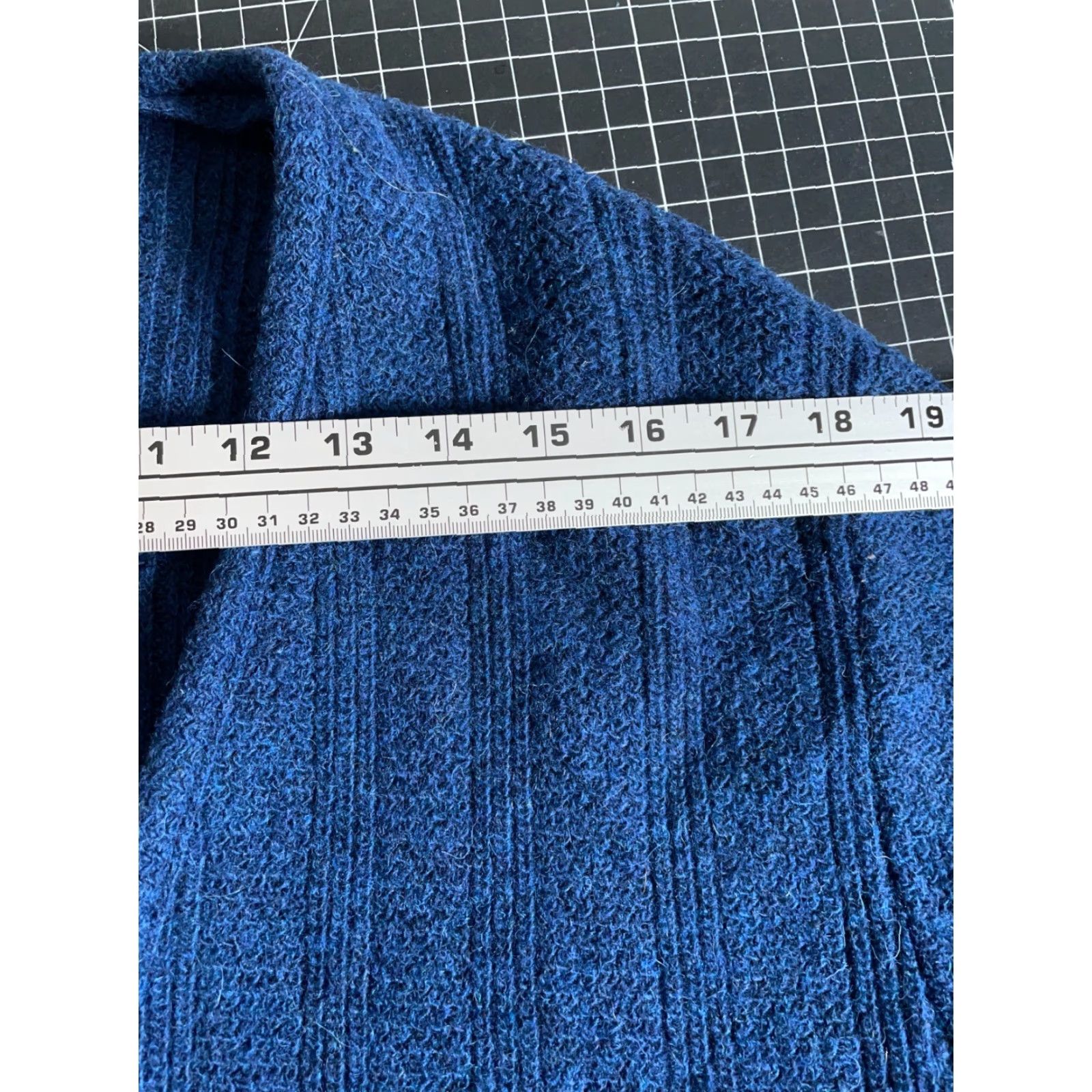Vintage VINTAGE Puritan Cardigan Sweater 80s Dark Blue Wool Blend Knit Long Sleeve V-Neck Men Large Size US L / EU 52-54 / 3 - 7 Thumbnail