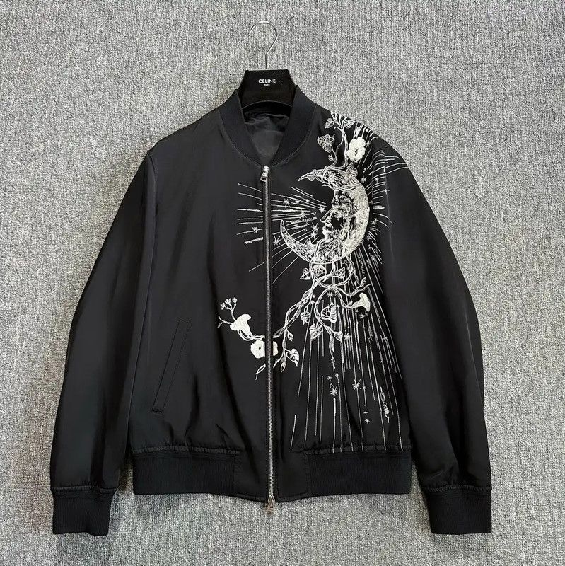 Alexander McQueen Alexander McQueen Black Long Sleeve Embroidered Jacket 0089 Size US XL / EU 56 / 4 - 1 Thumbnail