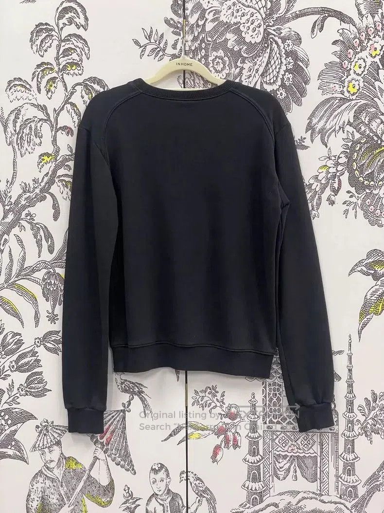 Saint Laurent Paris Saint Laurent Black Crewneck Sweatshirt with Zippers. Size US S / EU 44-46 / 1 - 2 Thumbnail