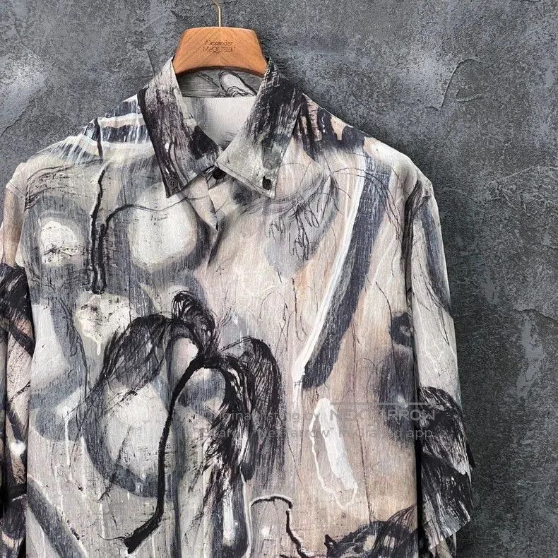 Yohji Yamamoto Yohji Yamamoto Silk Short Sleeve Shirt. Size US XS / EU 42 / 0 - 3 Thumbnail