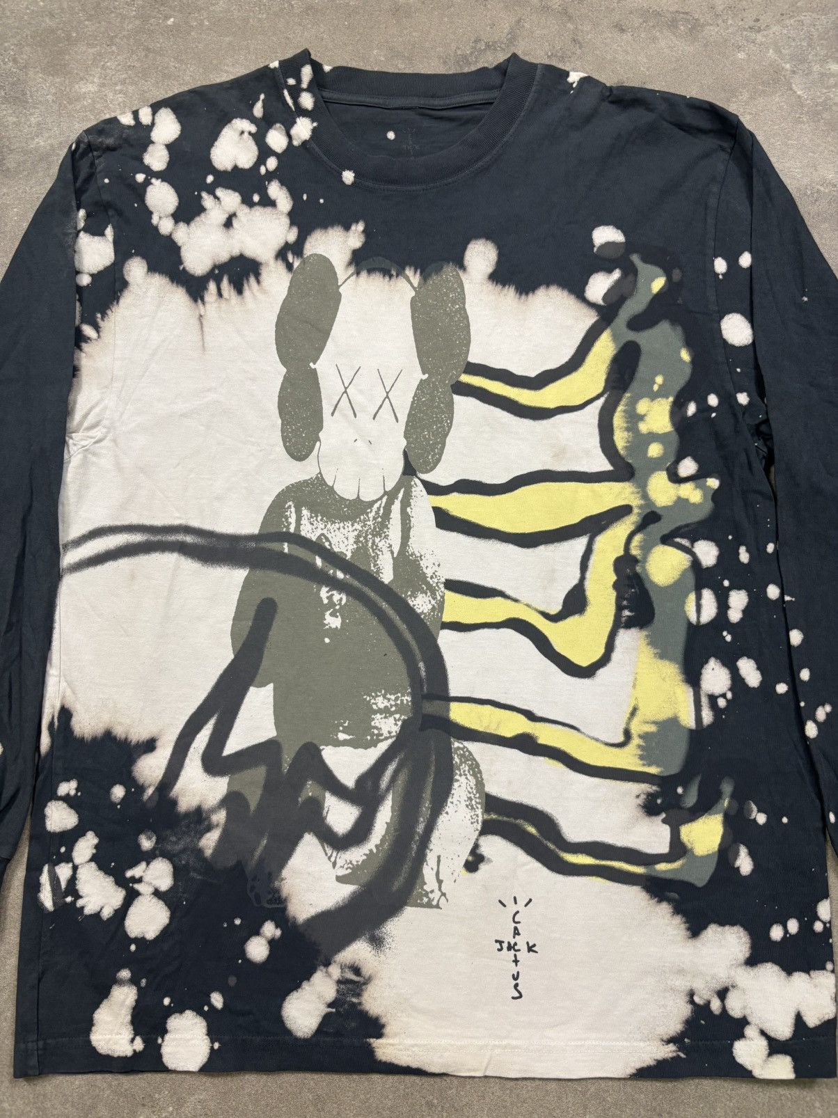 Fragment Design × Kaws × Travis Scott Travis Scott Cactus Jack x Kaws For Fragment Longsleeve,Grey Size US L / EU 52-54 / 3 - 3 Thumbnail