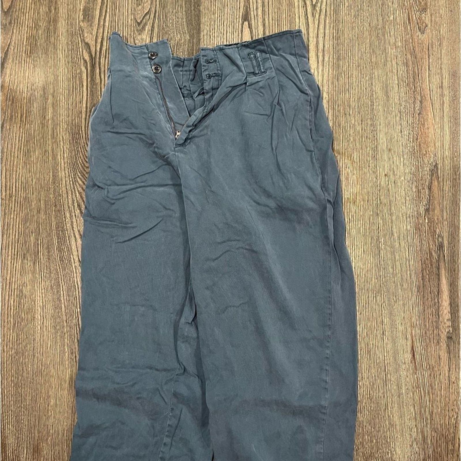 Urban Outfitters Urban Outfitters Paperbag Pants Wide Leg Blue Medium Size 29" - 3 Thumbnail