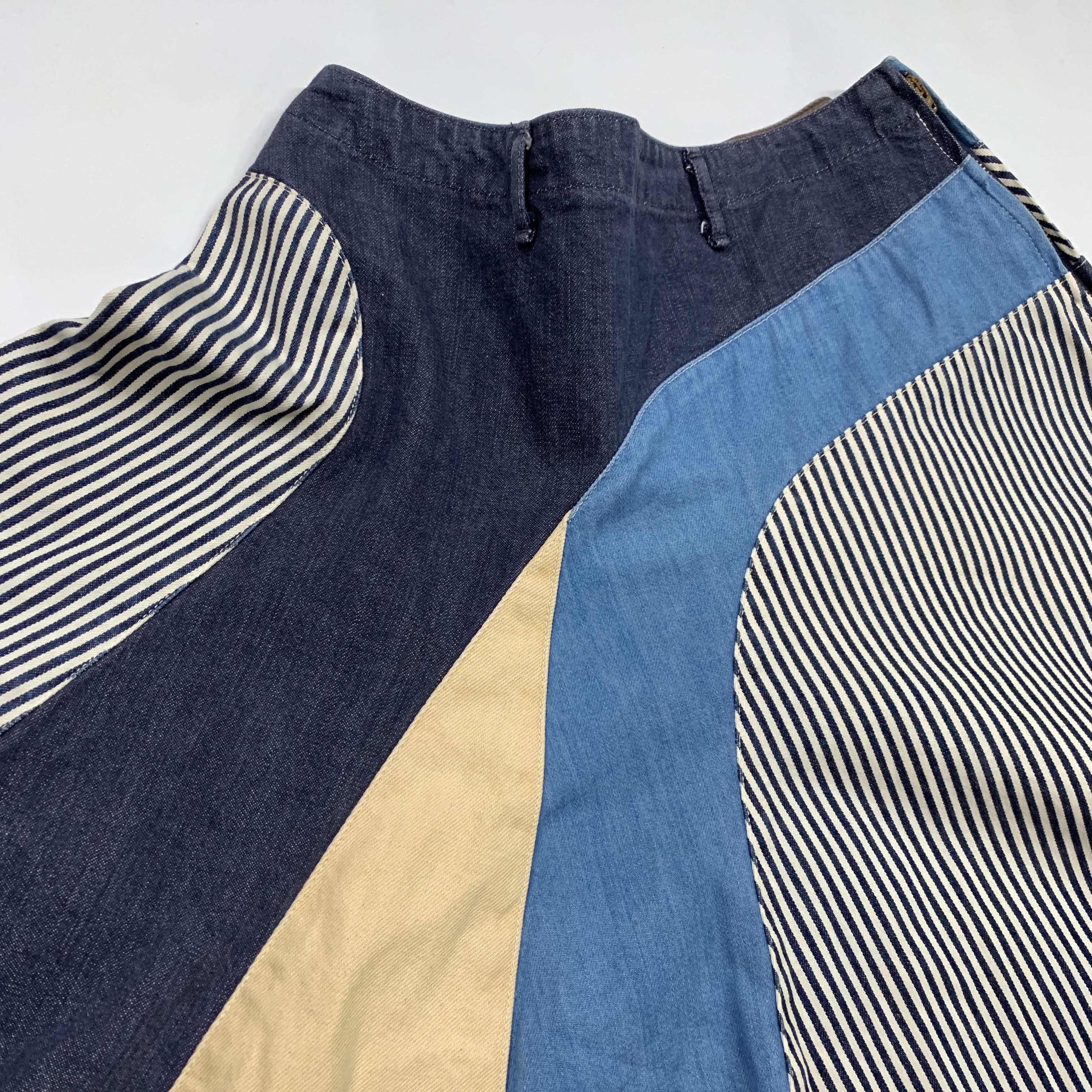 Kapital Flowy Patchwork Skirt (Denim) Size 29" - 5 Thumbnail