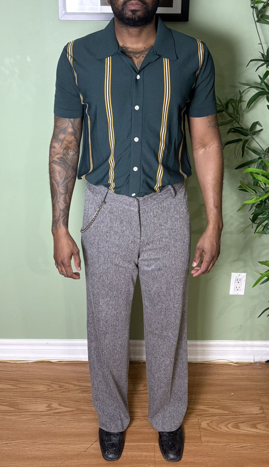 Vintage Vintage Flared Wool Pants Size US 32 / EU 48 - 2 Thumbnail