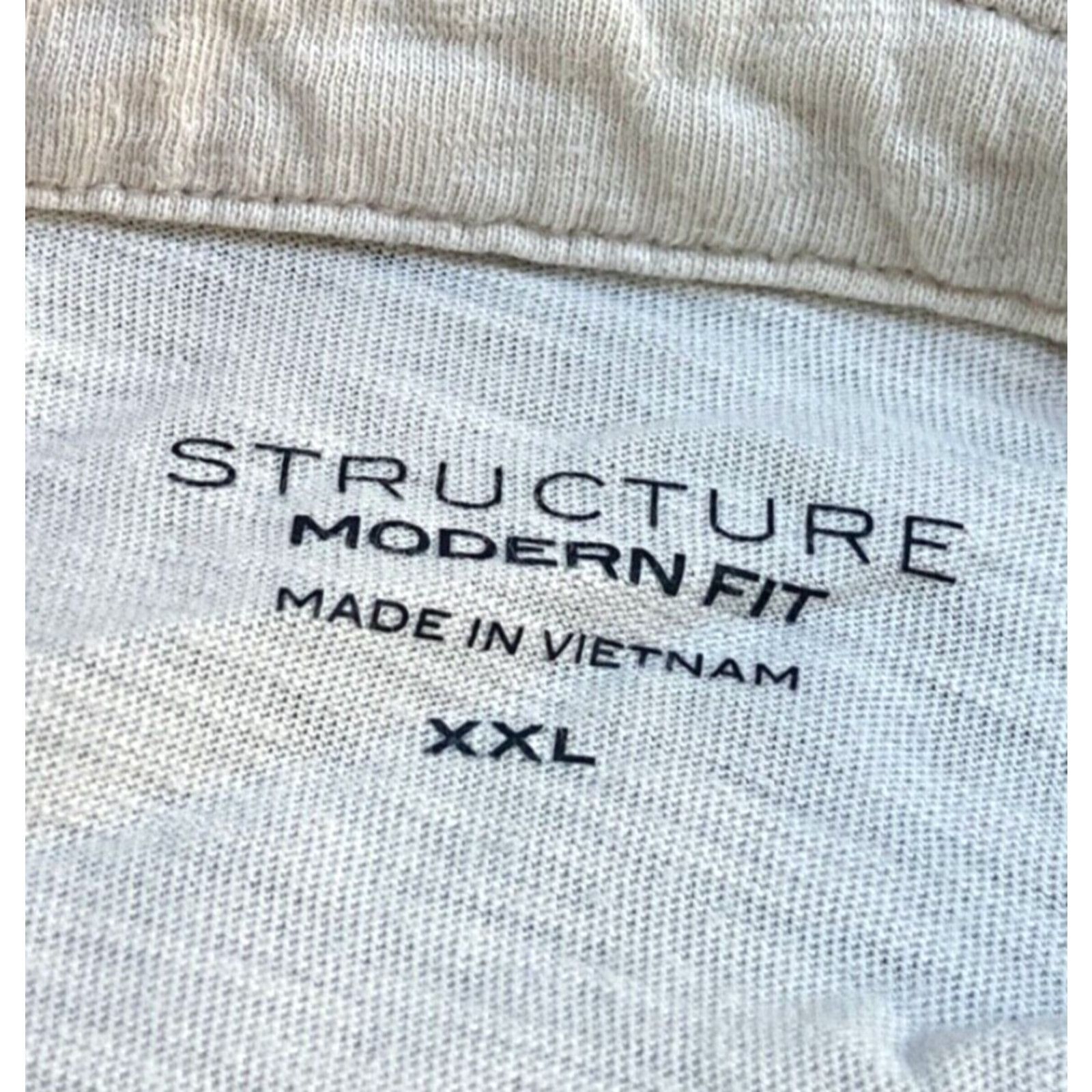 Vintage VINTAGE Structure Shirt Mens 2XL Beige Polo Short Sleeve Modern Fit Pockets Embroidered Knit Cotton Classic Polo Shirt Size US XXL / EU 58 / 5 - 3 Thumbnail