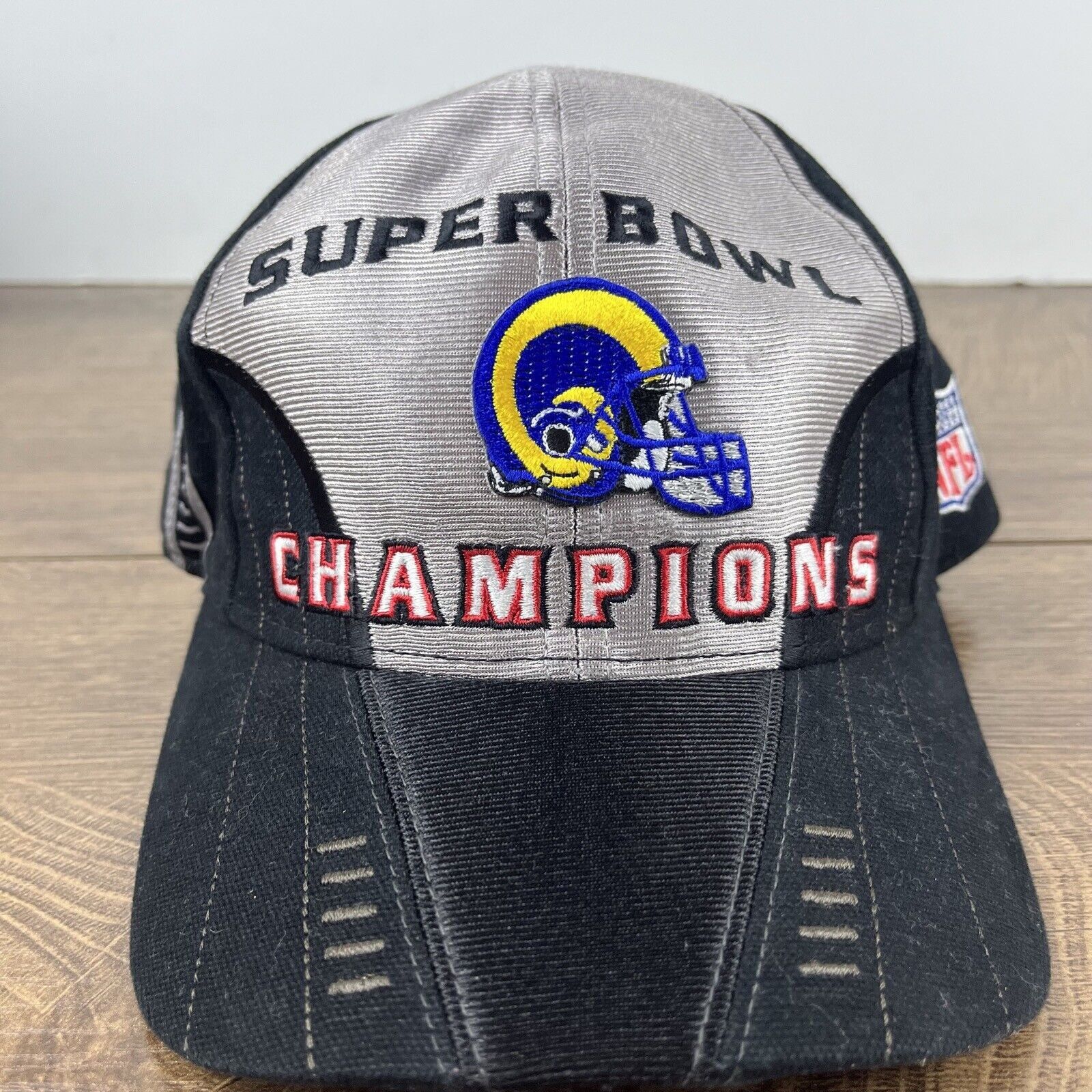 Other Vintage St. Louis Rams Hat Black Super Bowl Hat Adjustable H Size ONE SIZE - 3 Thumbnail