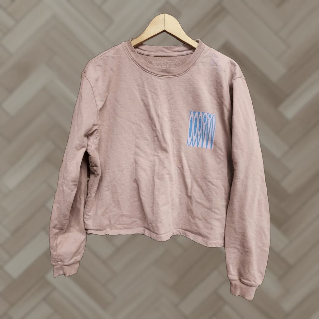 Outdoor Voices Outdoor Voices Sweatshirt Womens XL Pink Cropped Crew Neck Pullover Size XL / US 12-14 / IT 48-50 - 1 Thumbnail