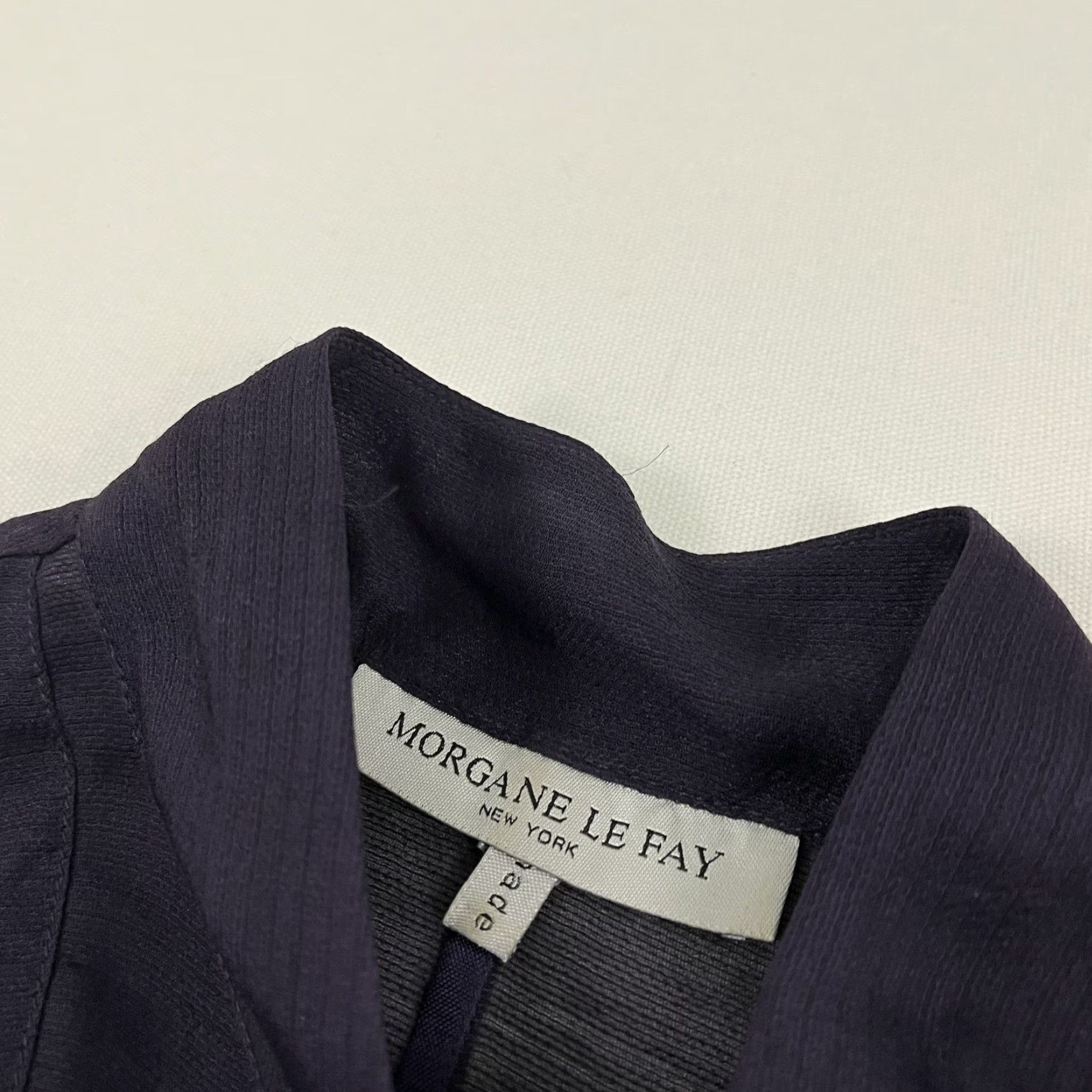 Fay Morgane Le Fay Button Up Shirt Womens Large Purple Silk Wool Sheer Blouse Casual Womens Large Purple Silk Wool Button Up Shirt 1990s Designer Classic Size L / US 10 / IT 46 - 2 Thumbnail
