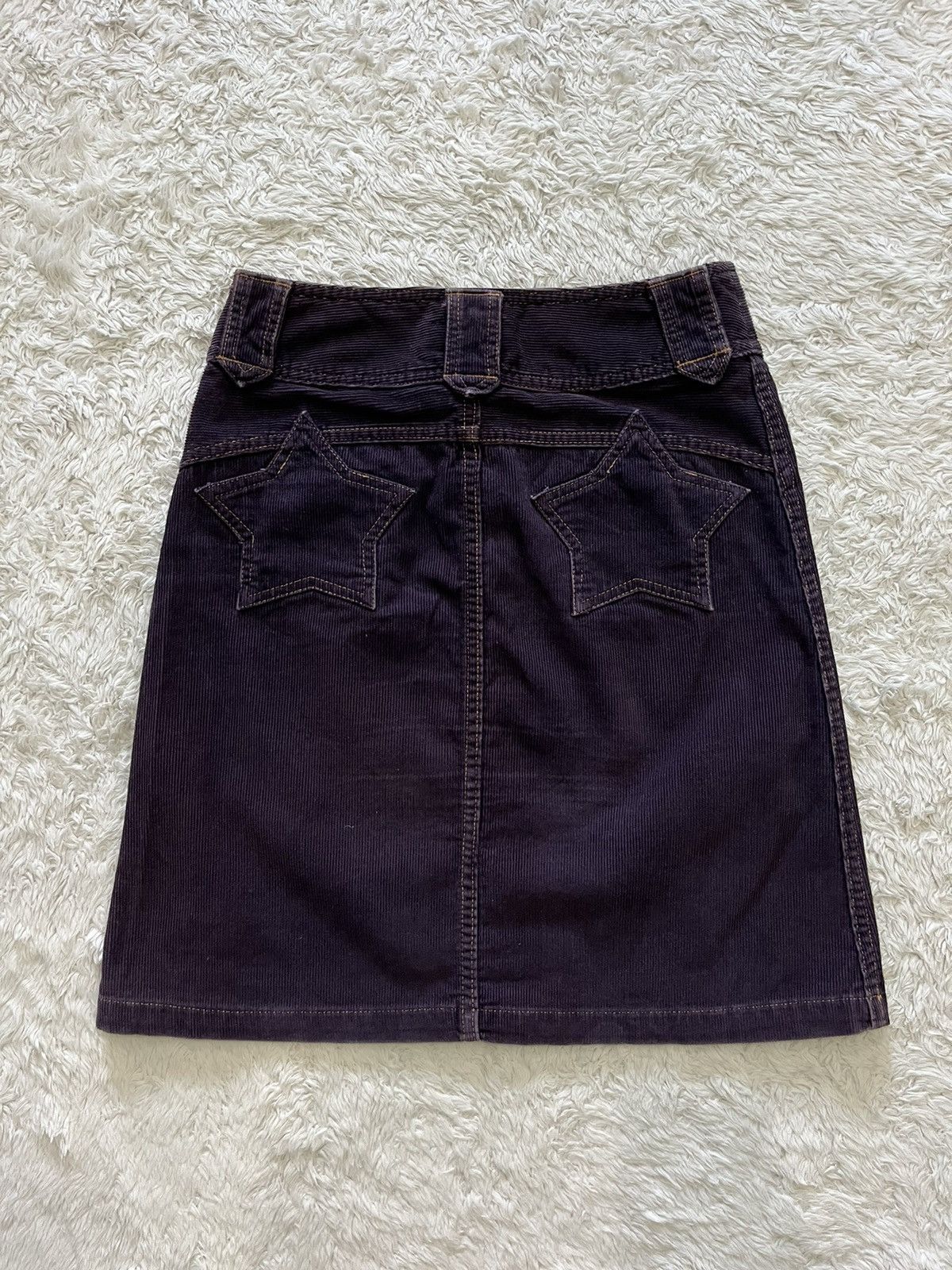 combo vintage hysteric glamour crop tee & corduroy skirt