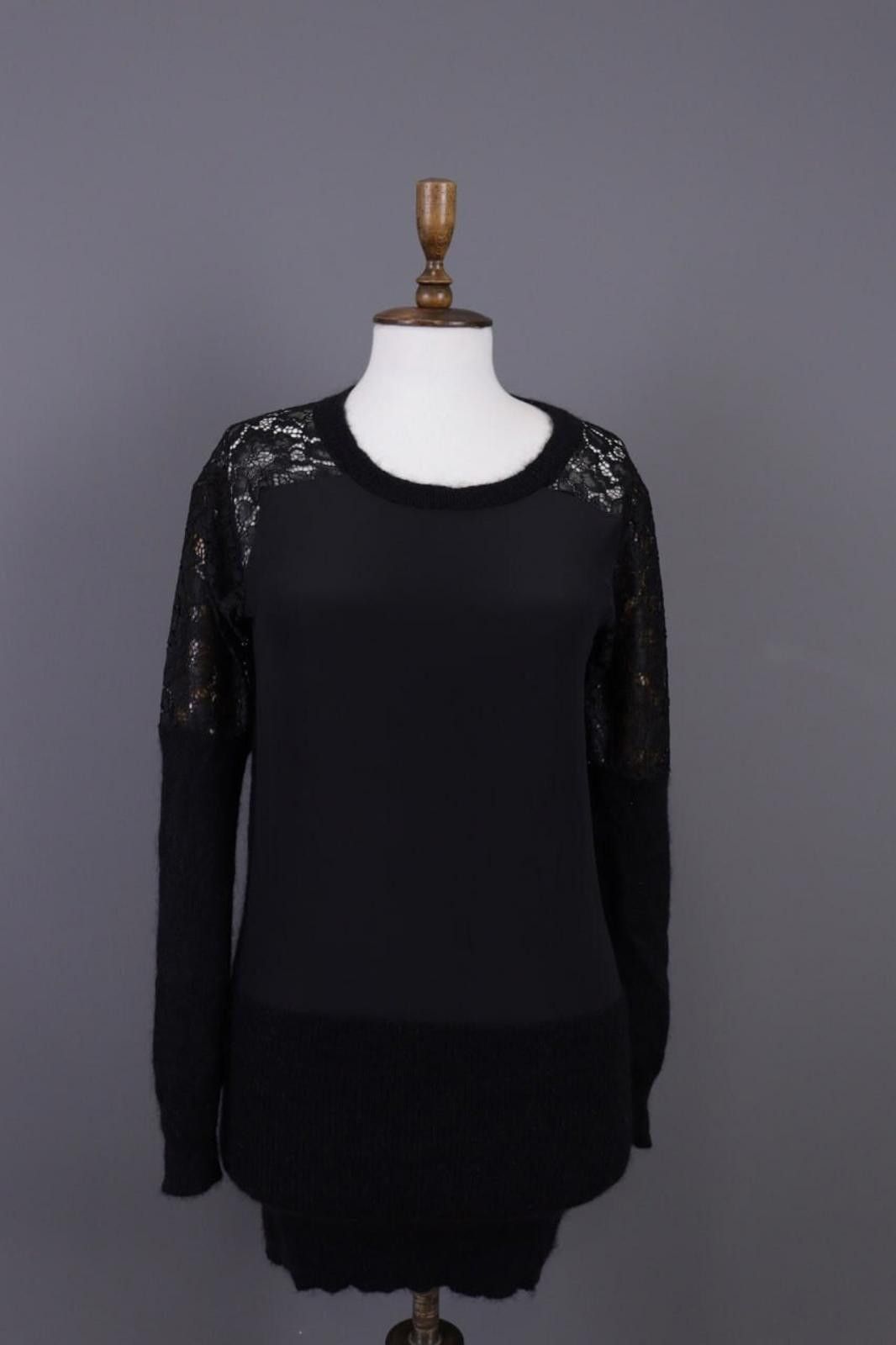 Allsaints AllSaints Black Silk Knit Dress Size UK 6 / US 2 / EU 34 Size XS / US 0-2 / IT 36-38 - 1 Thumbnail